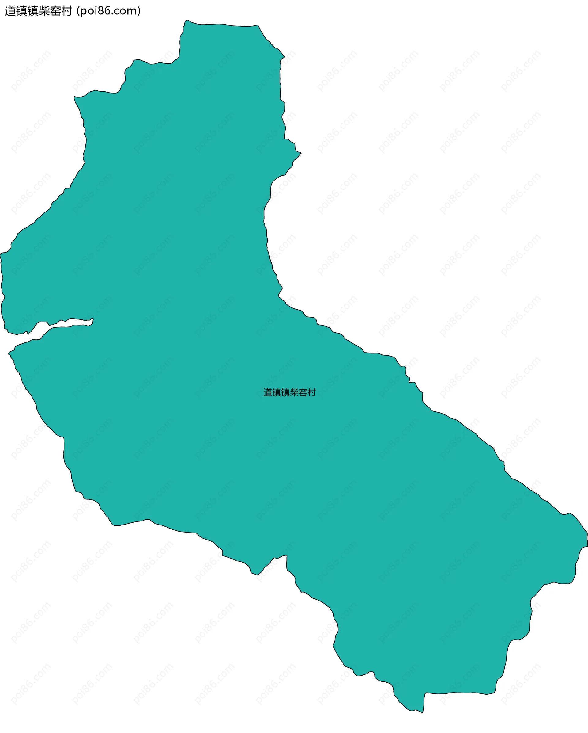 道镇镇柴窑村边界地图
