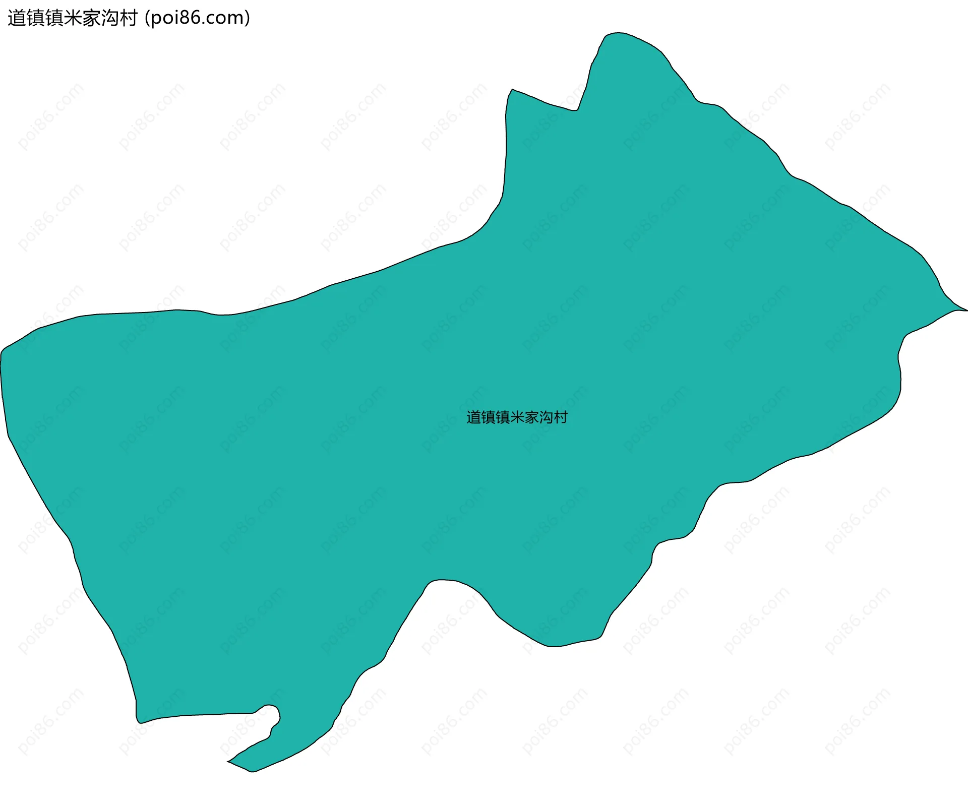 道镇镇米家沟村边界地图