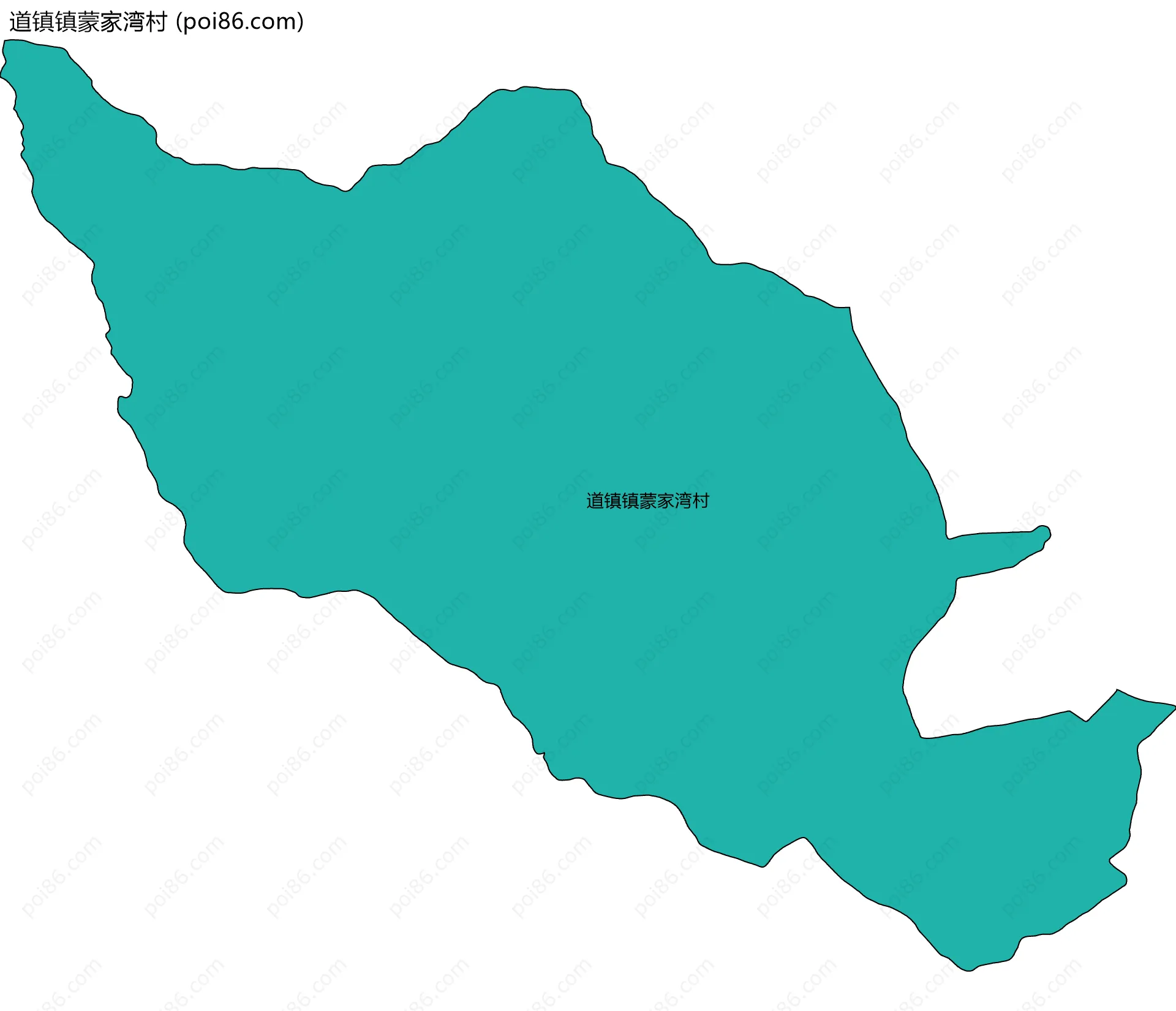 道镇镇蒙家湾村边界地图