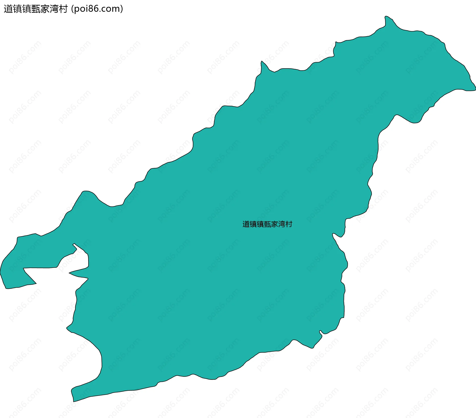 道镇镇甄家湾村边界地图