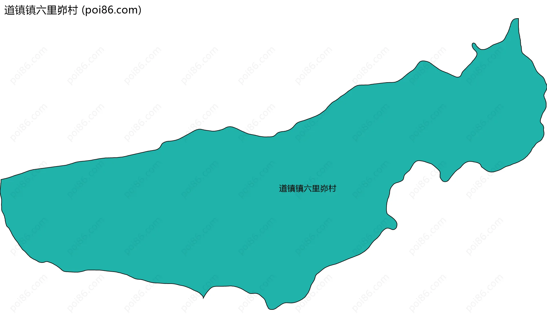 道镇镇六里峁村边界地图