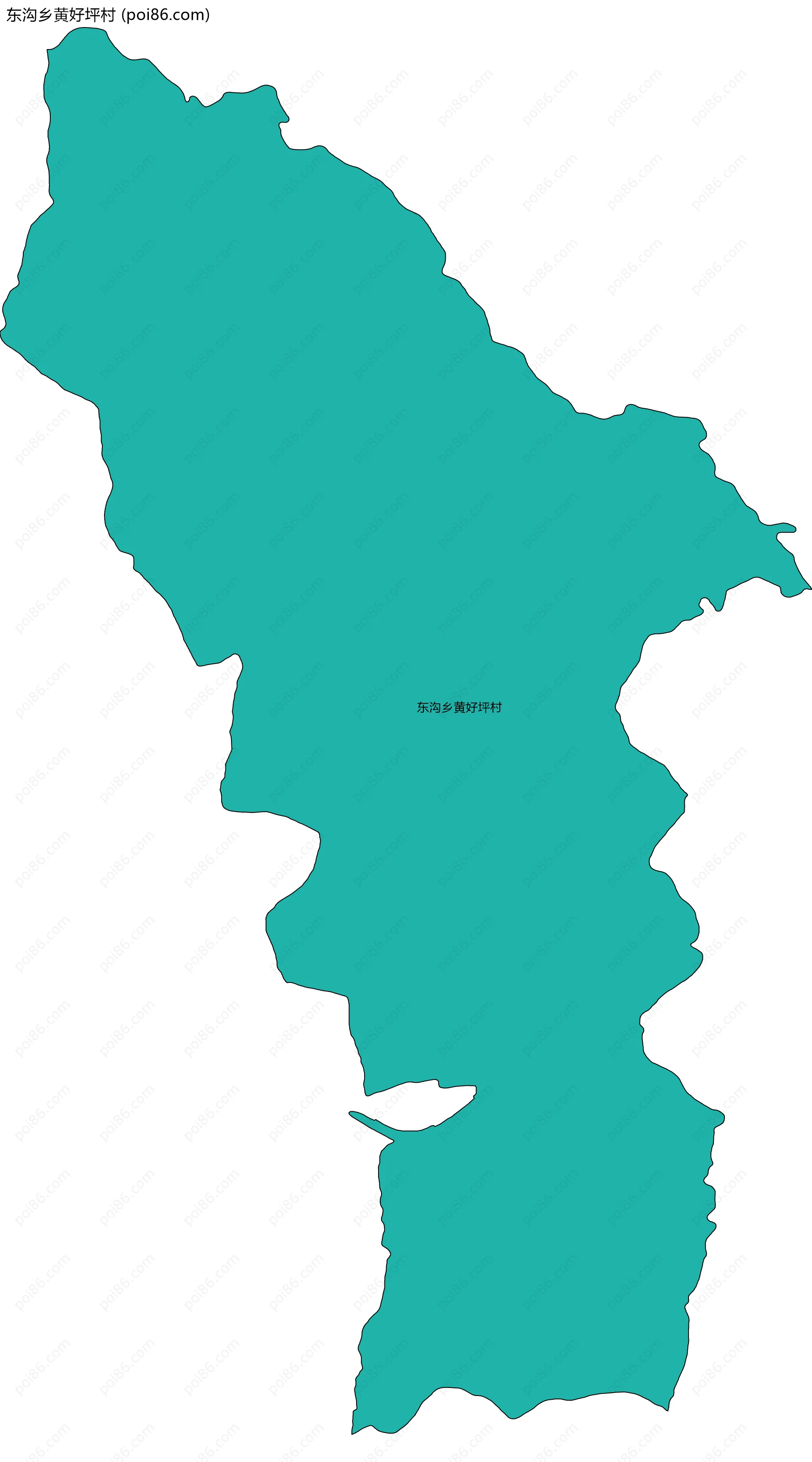 东沟乡黄好坪村边界地图