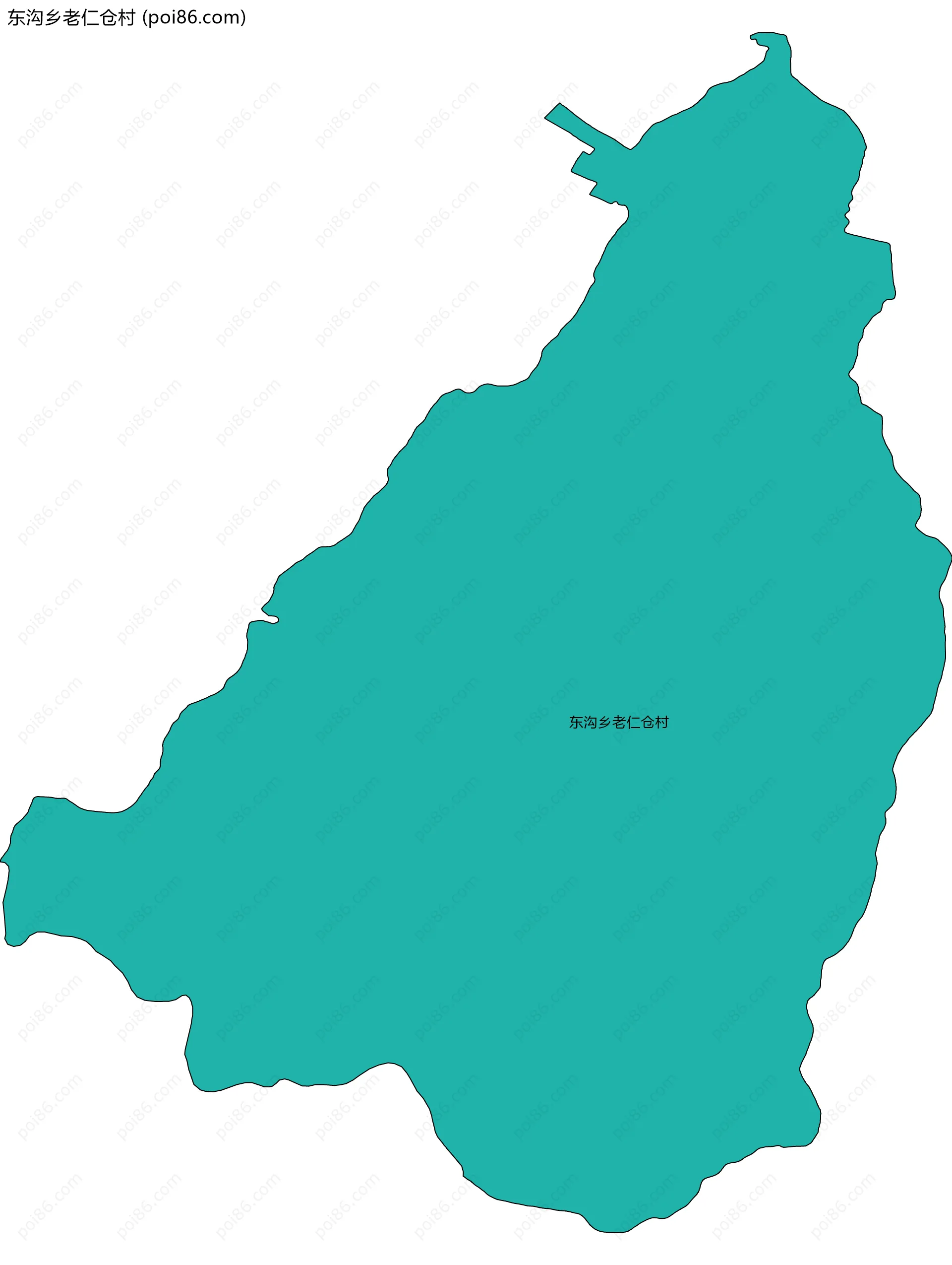 东沟乡老仁仓村边界地图