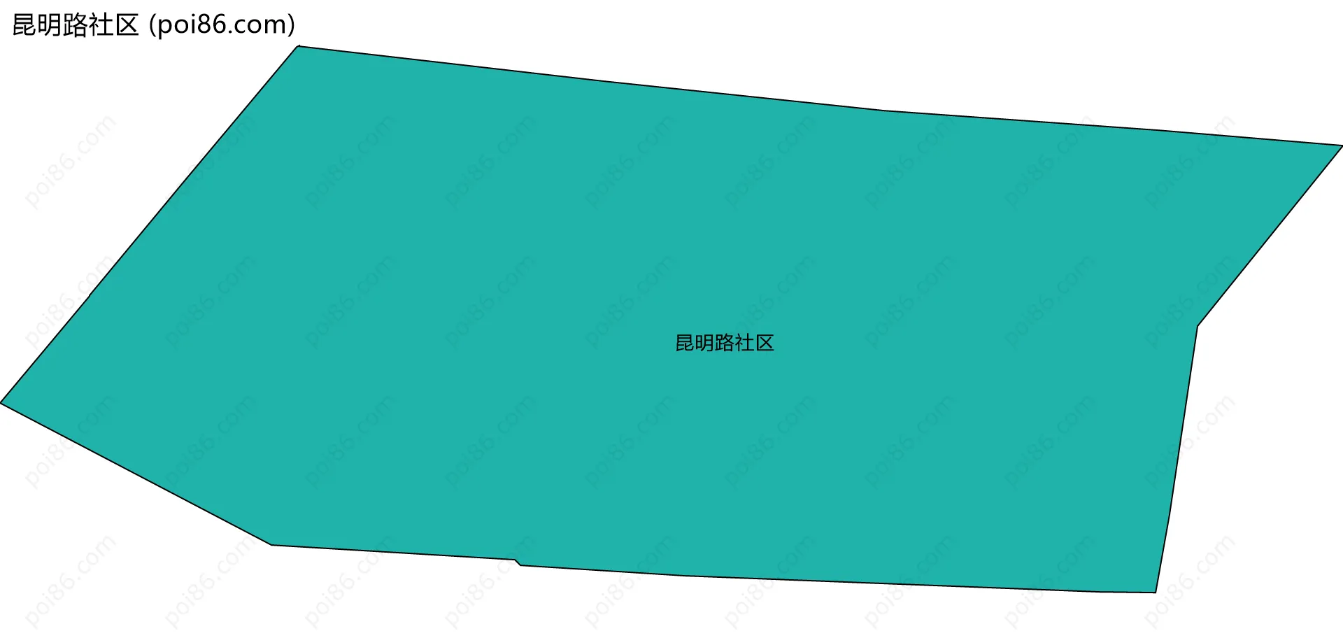 昆明路社区边界地图