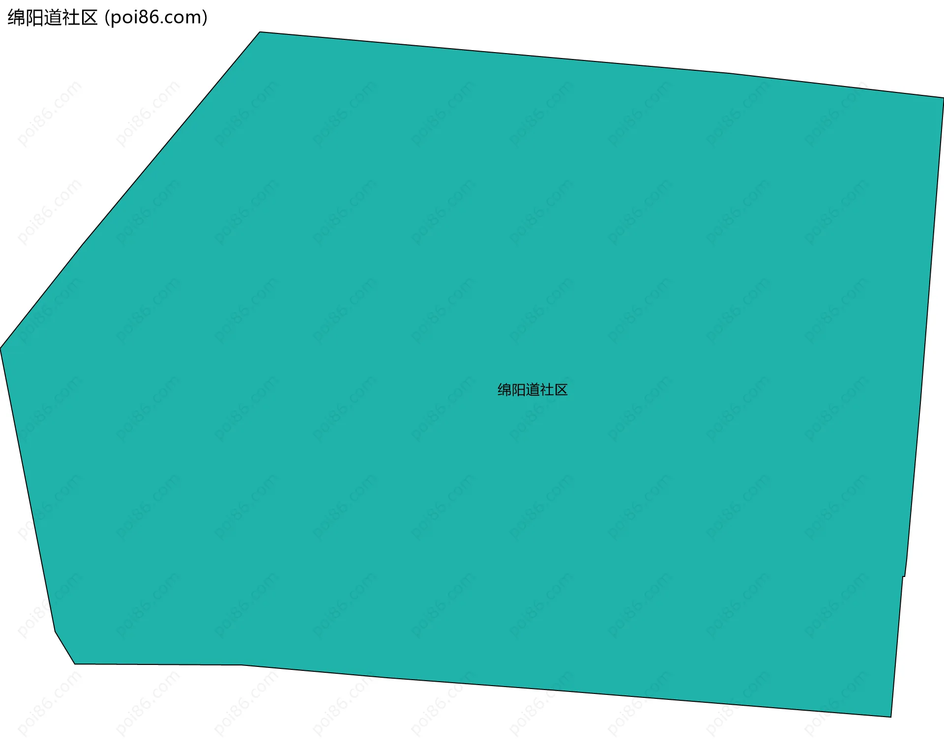绵阳道社区边界地图