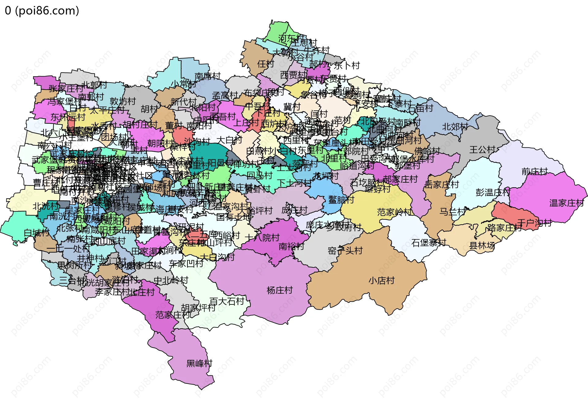 0边界地图(五级行政区划)