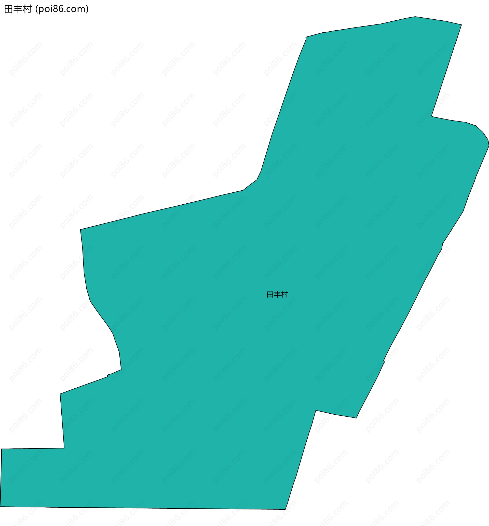 田丰村边界地图