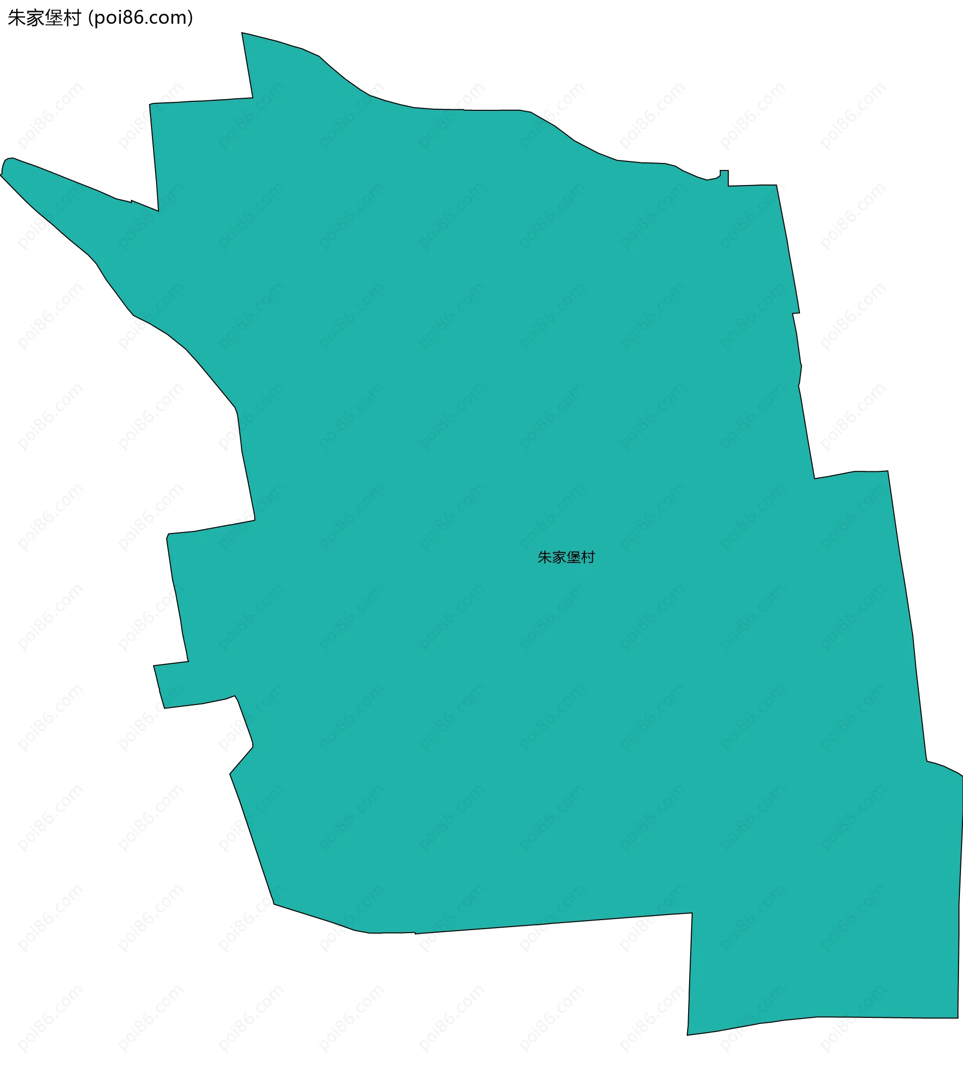 朱家堡村边界地图
