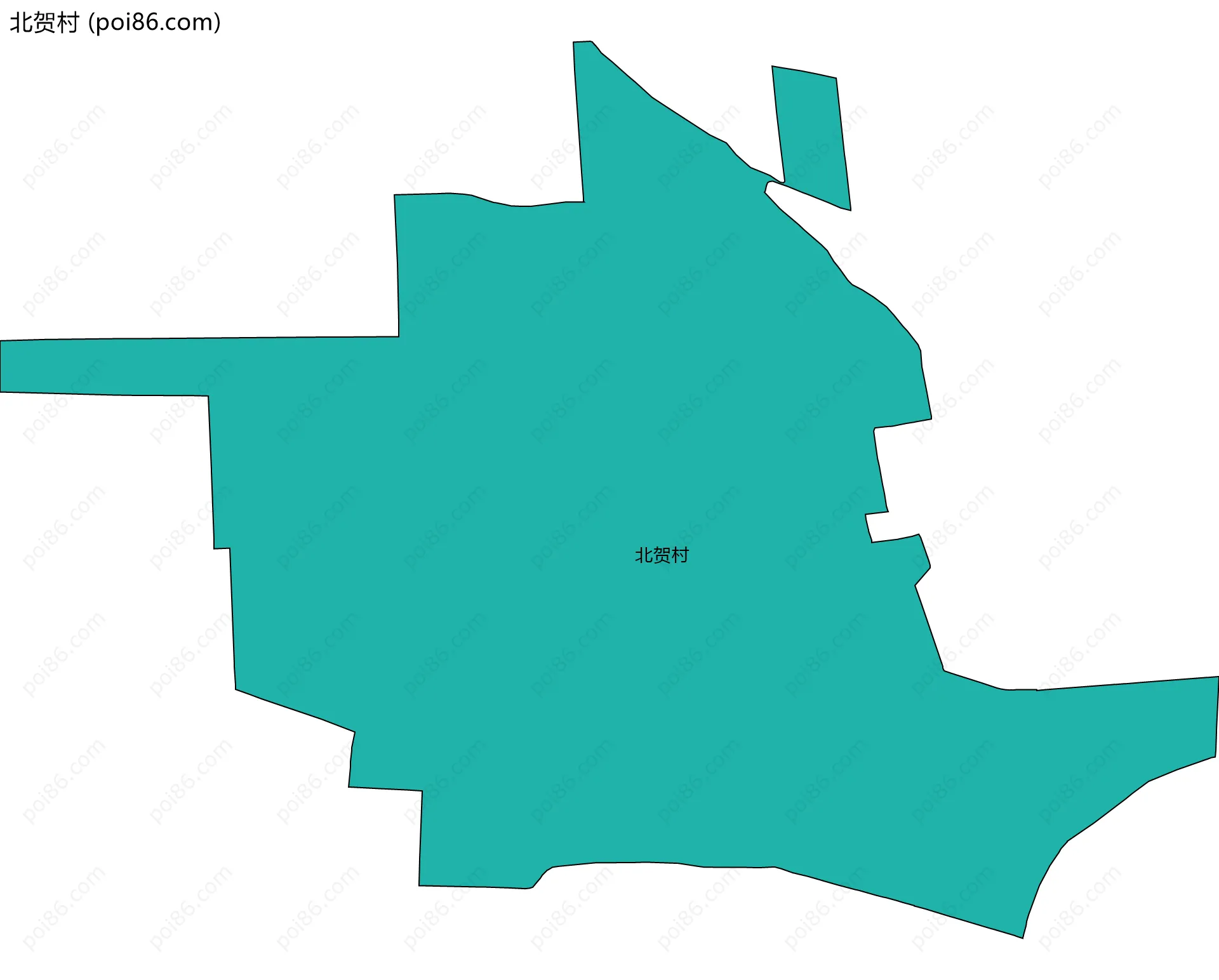 北贺村边界地图