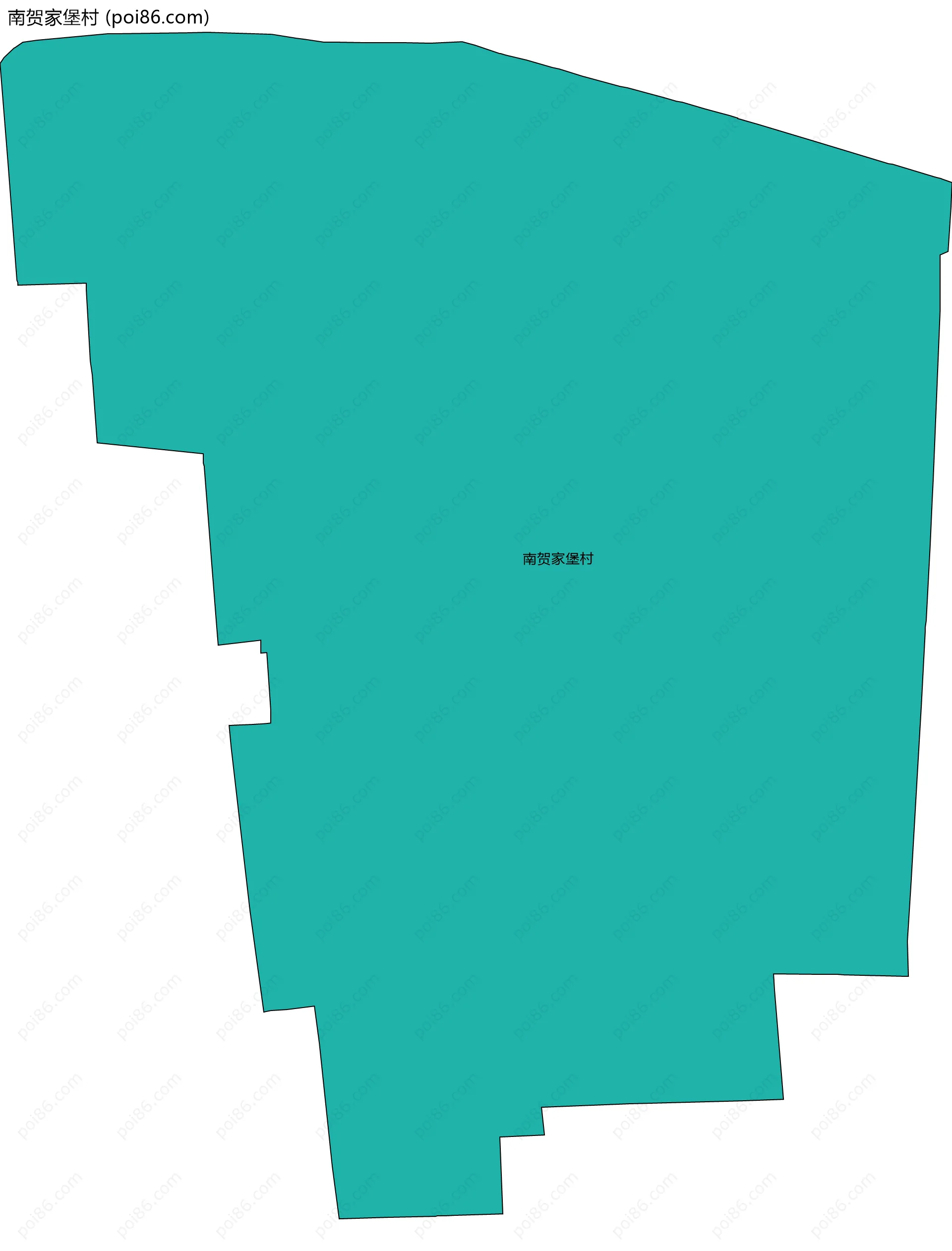 南贺家堡村边界地图