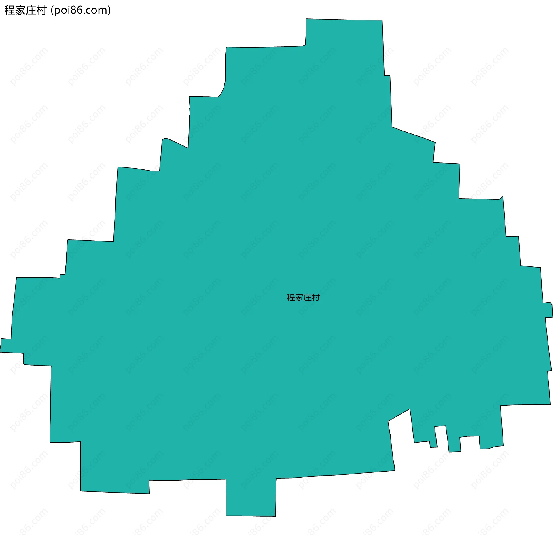 程家庄村边界地图