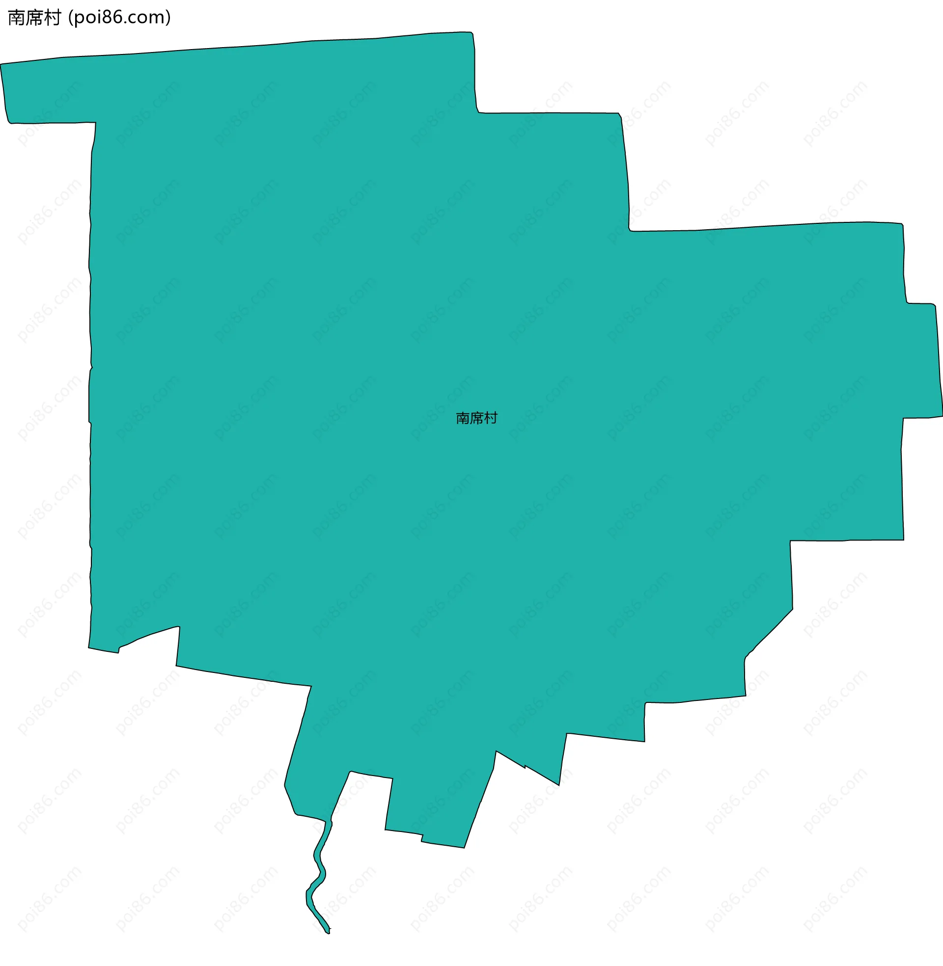 南席村边界地图