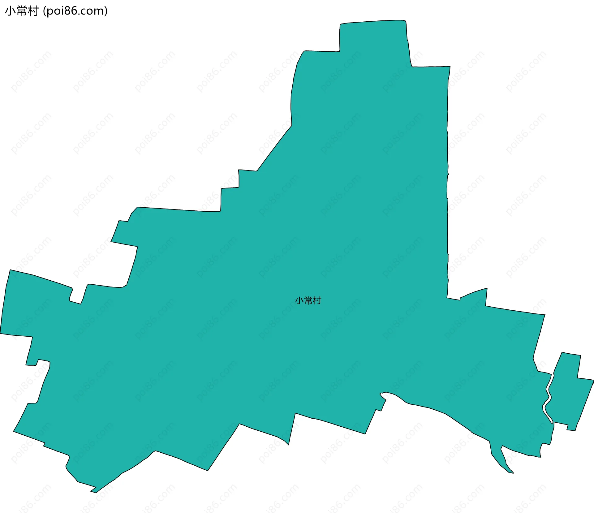 小常村边界地图