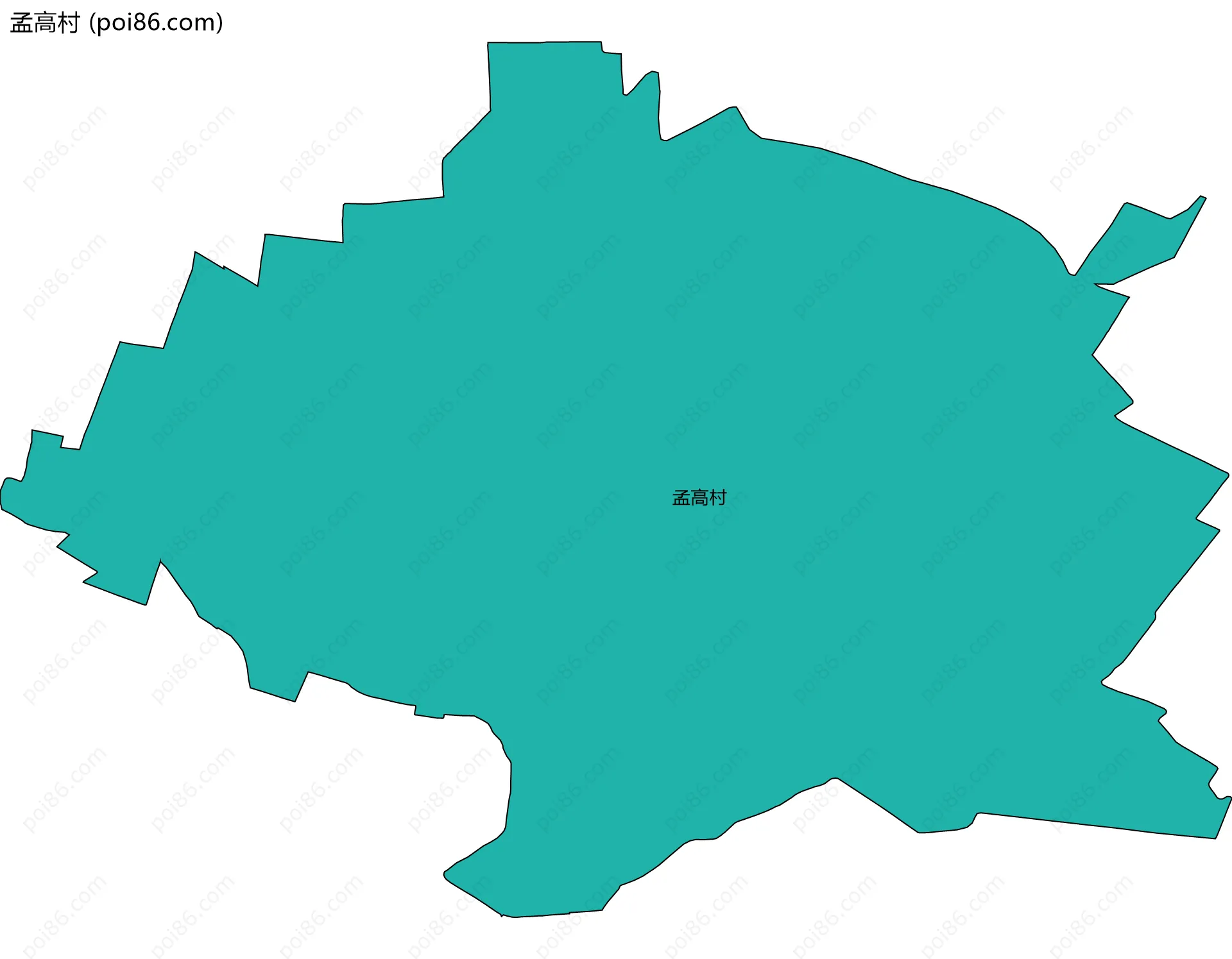 孟高村边界地图