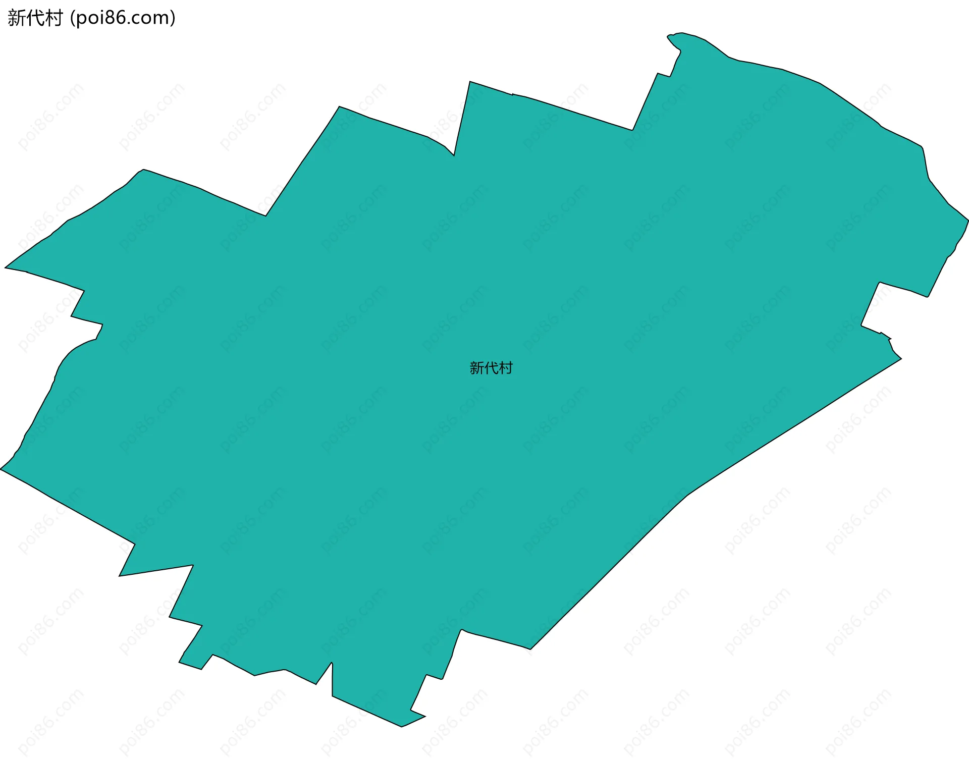 新代村边界地图
