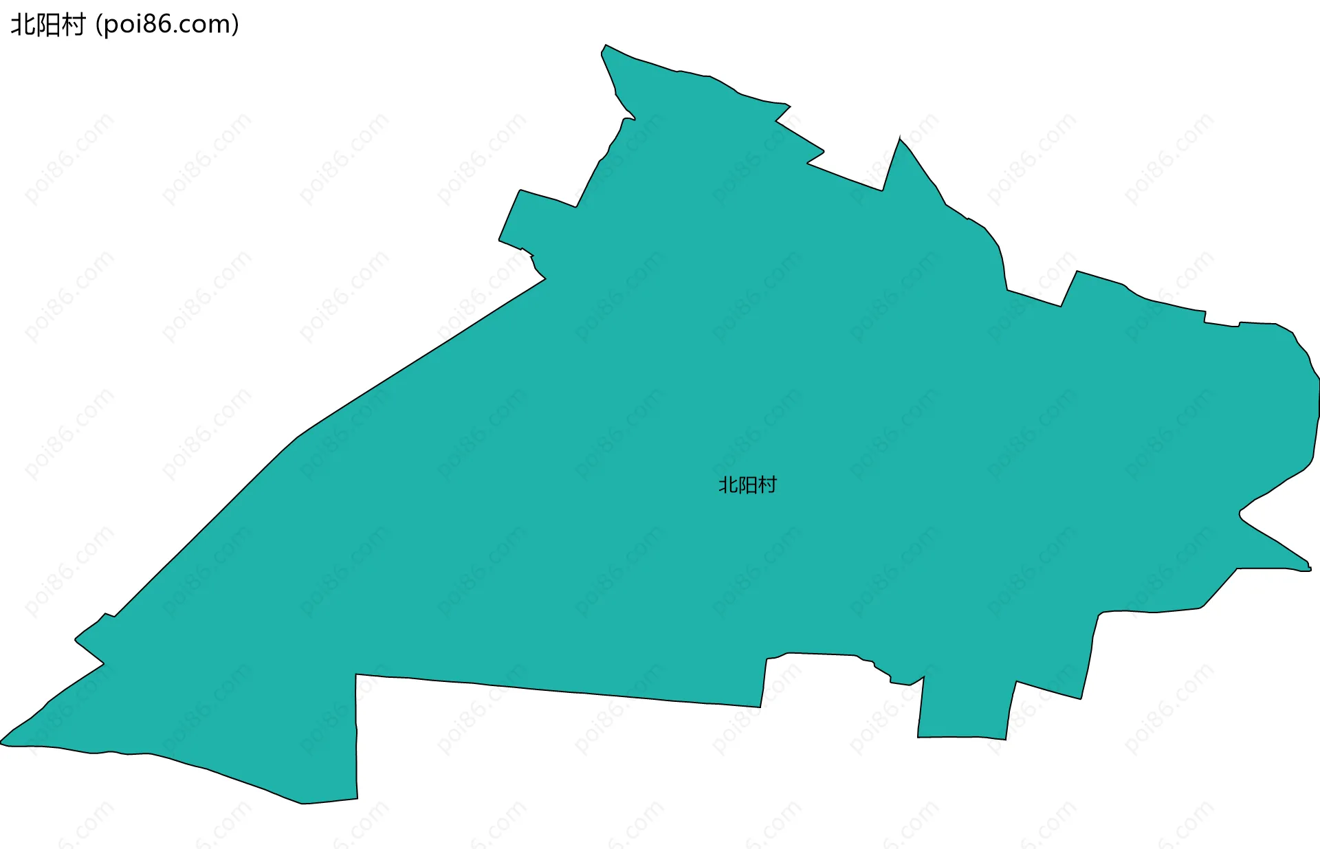 北阳村边界地图