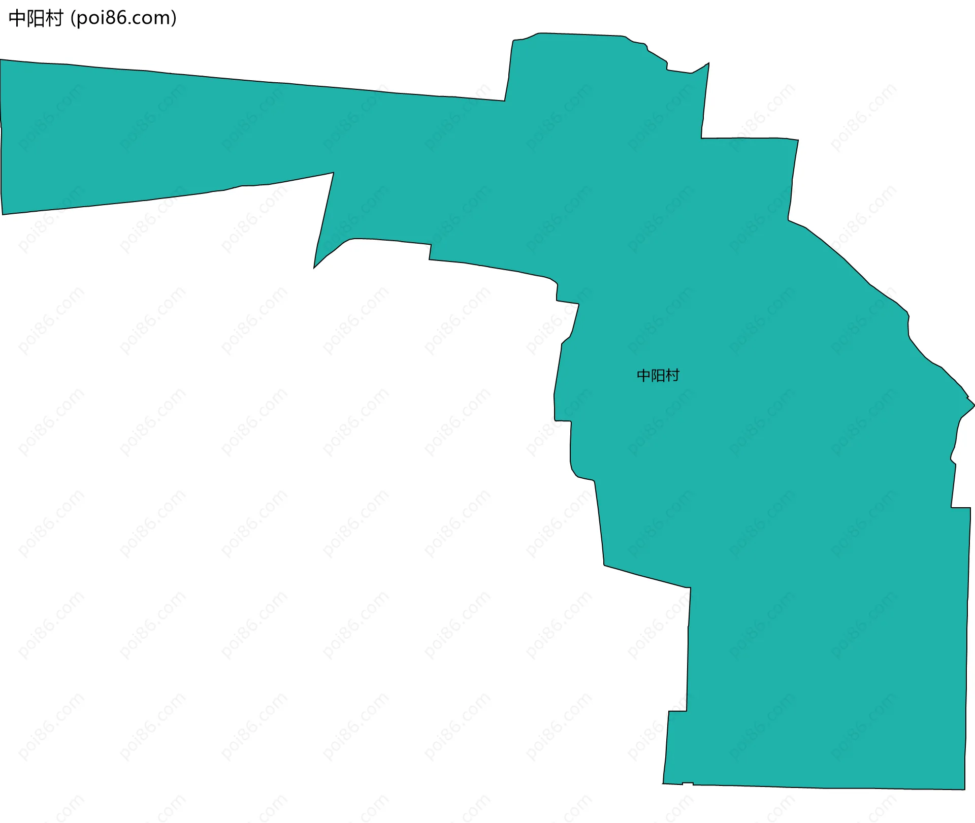 中阳村边界地图