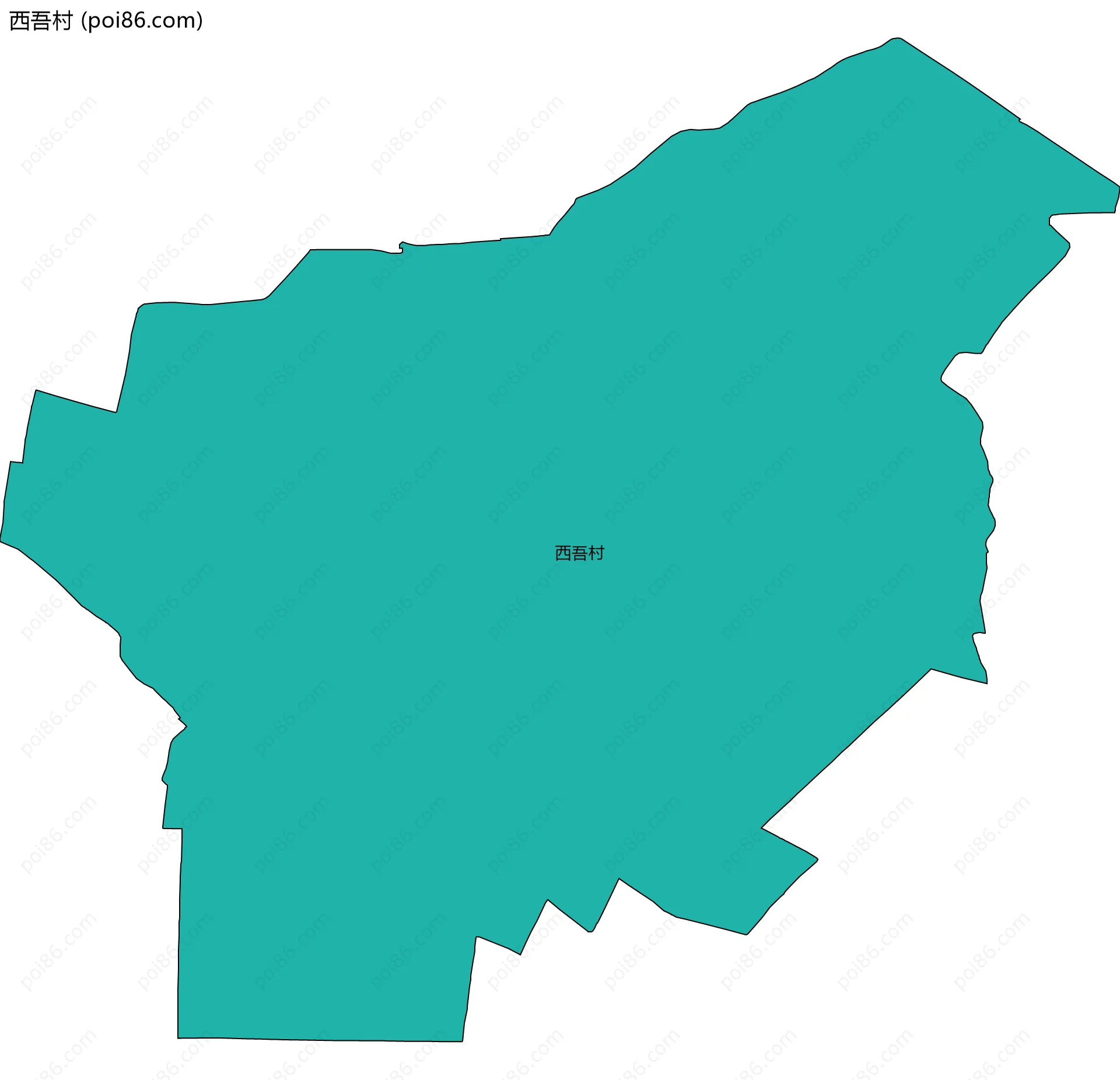 西吾村边界地图