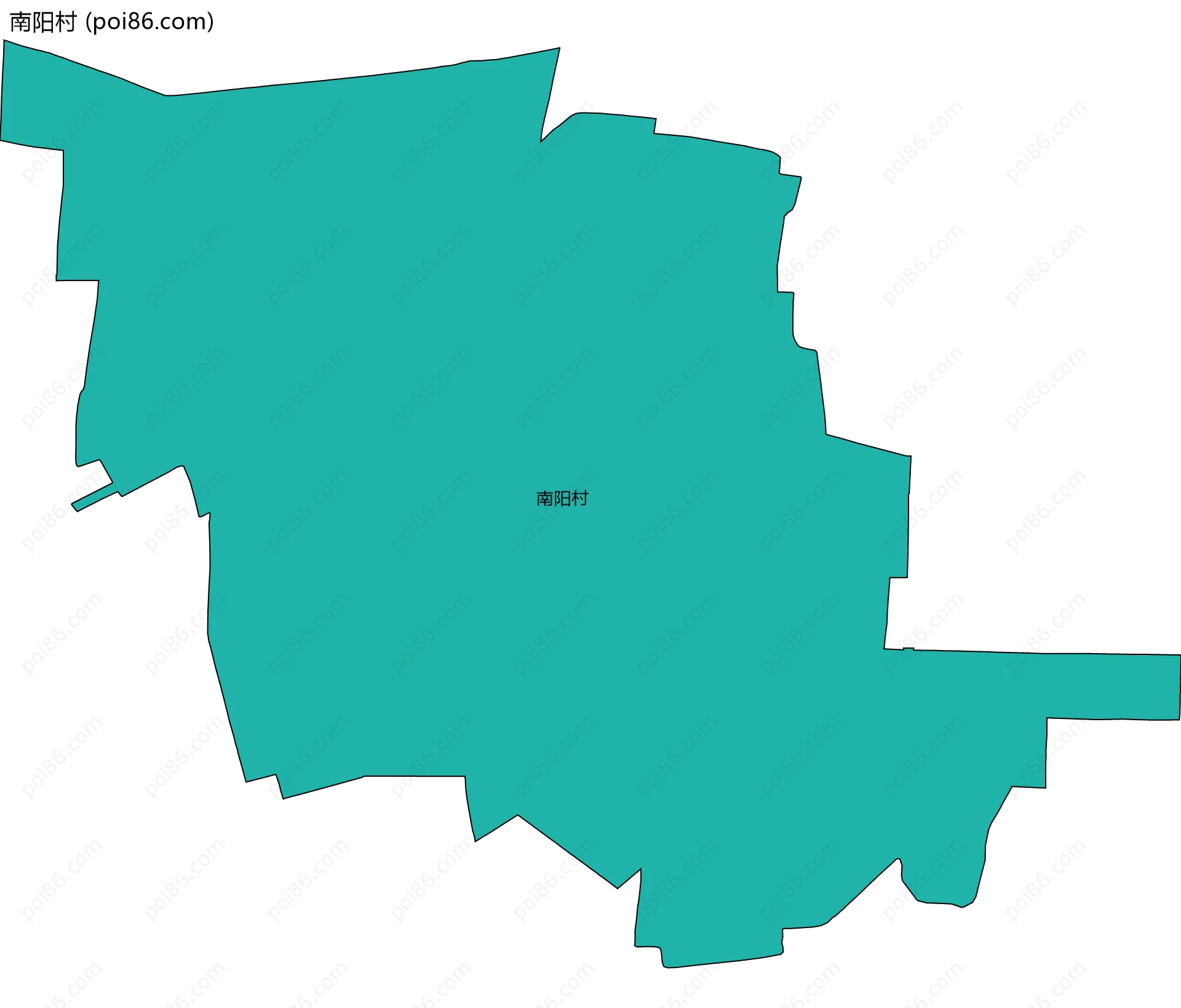 南阳村边界地图