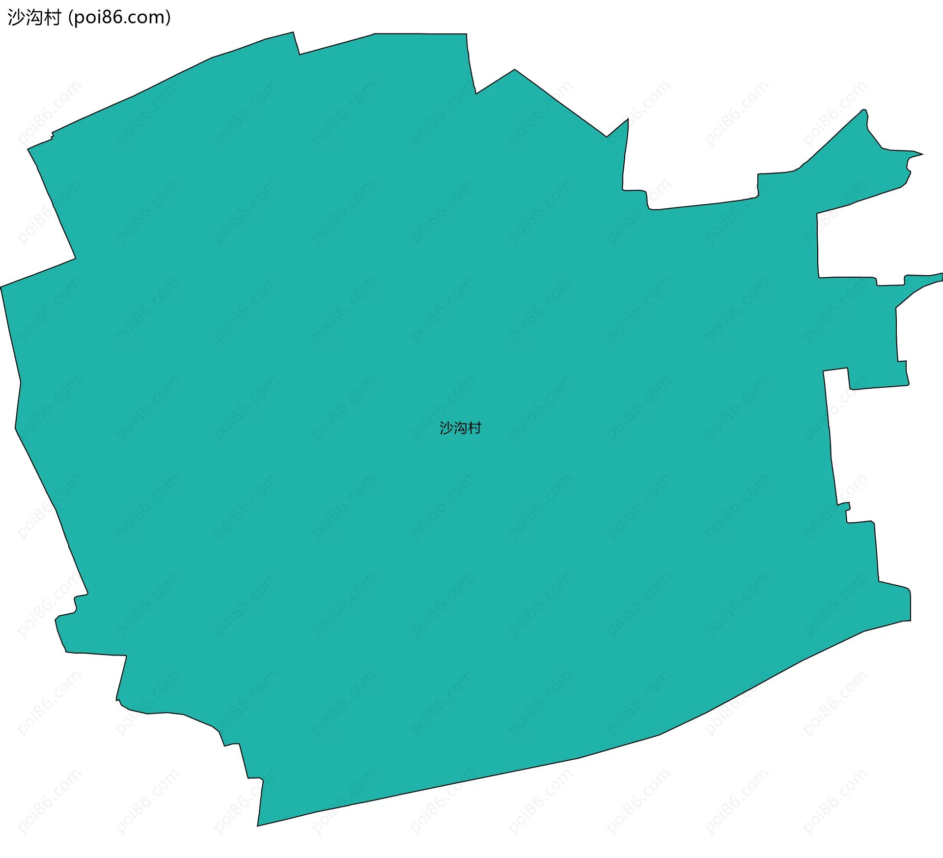沙沟村边界地图