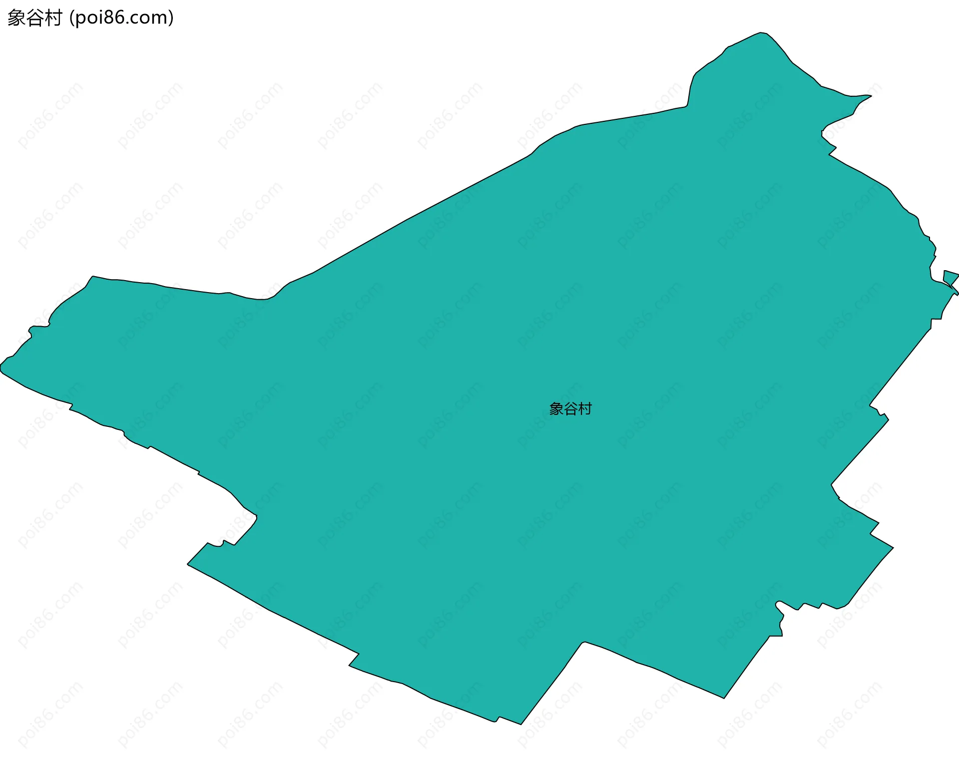 象谷村边界地图