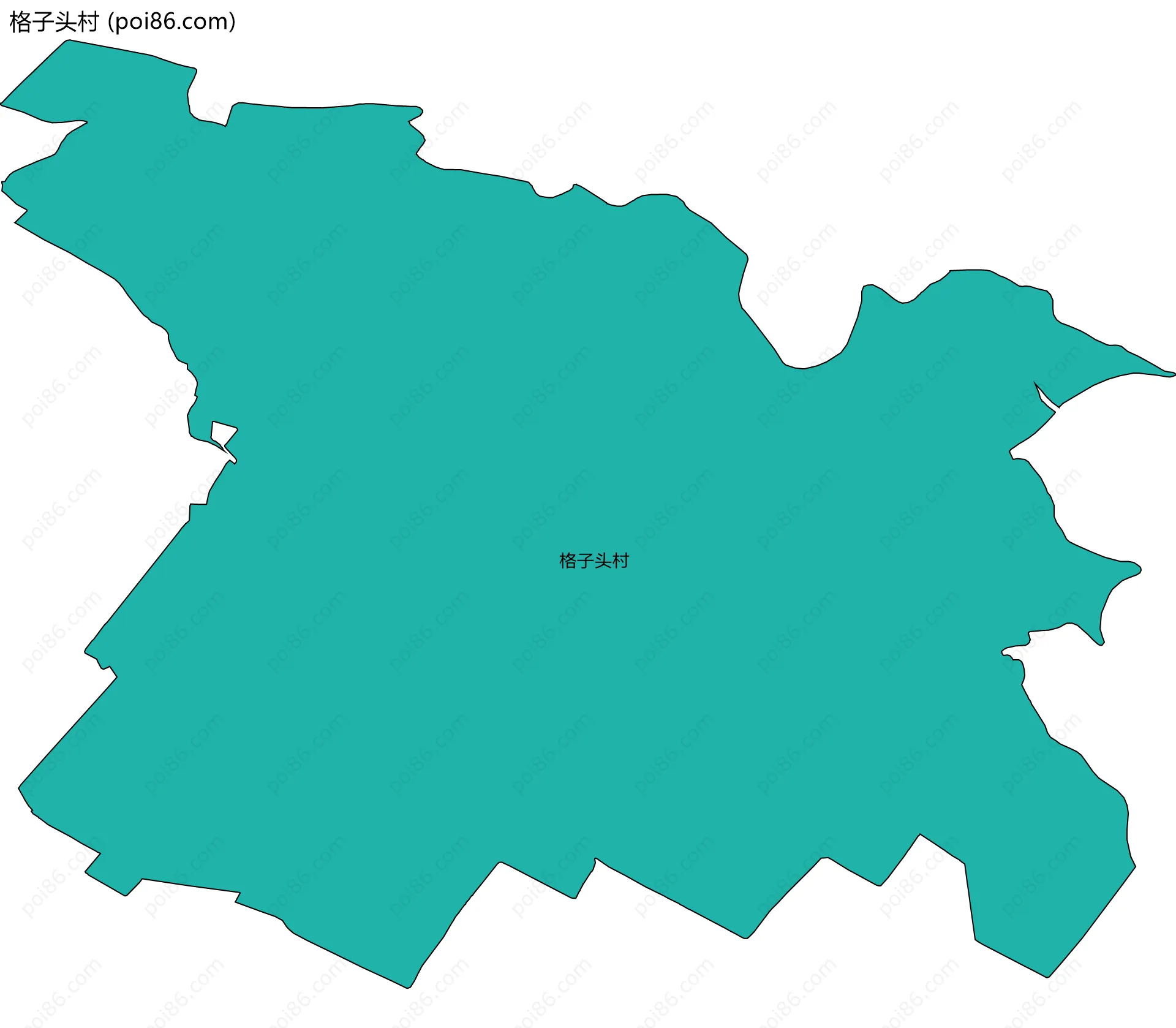 格子头村边界地图