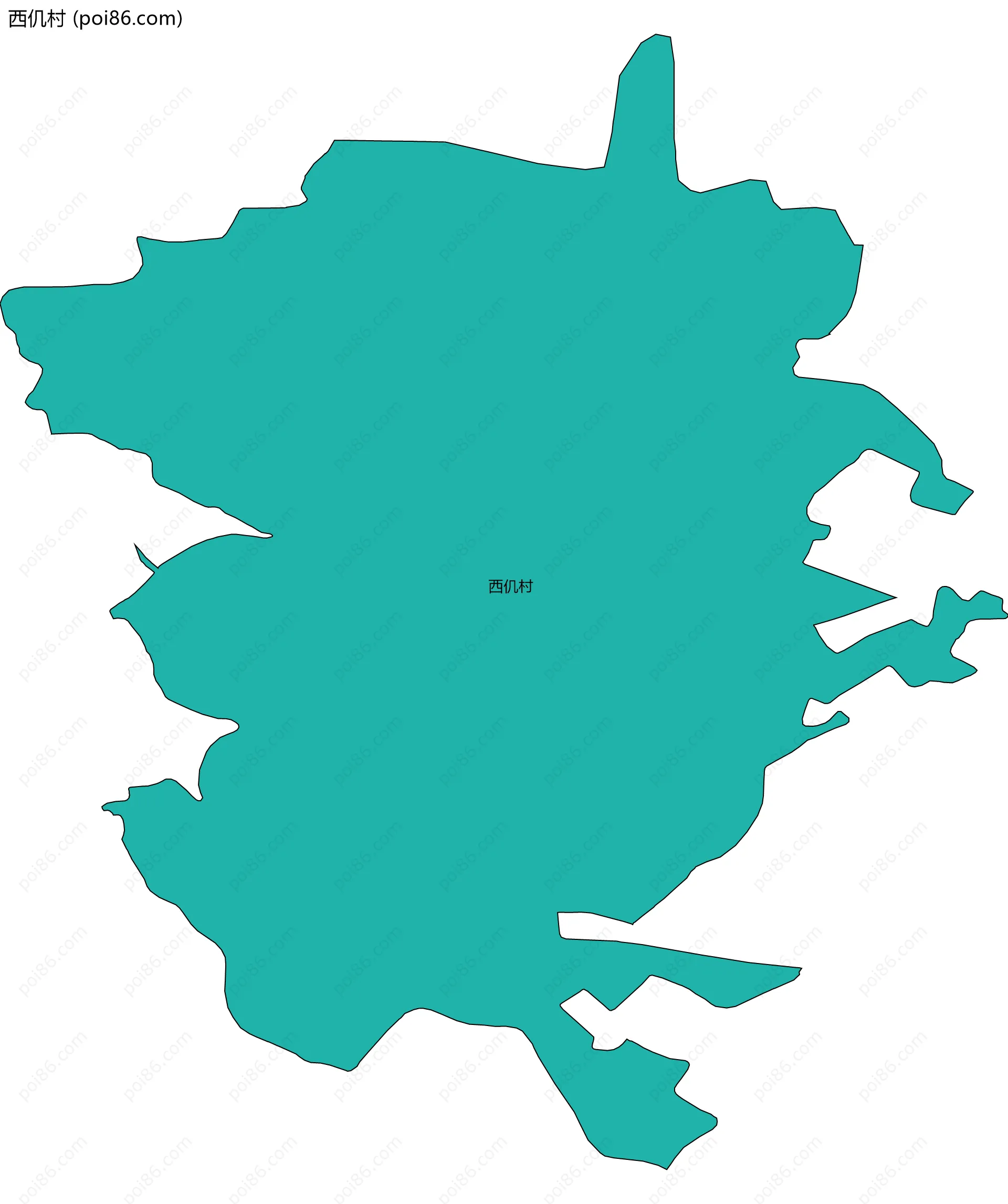 西仉村边界地图