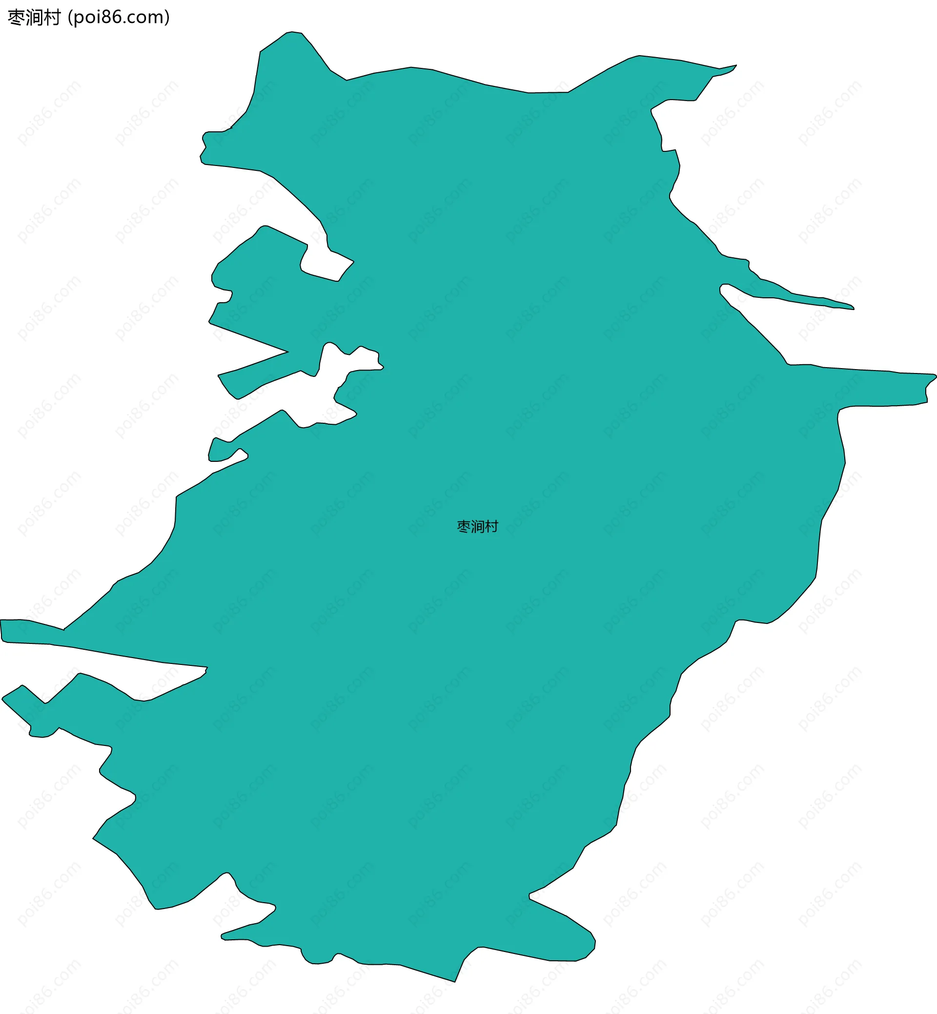 枣涧村边界地图