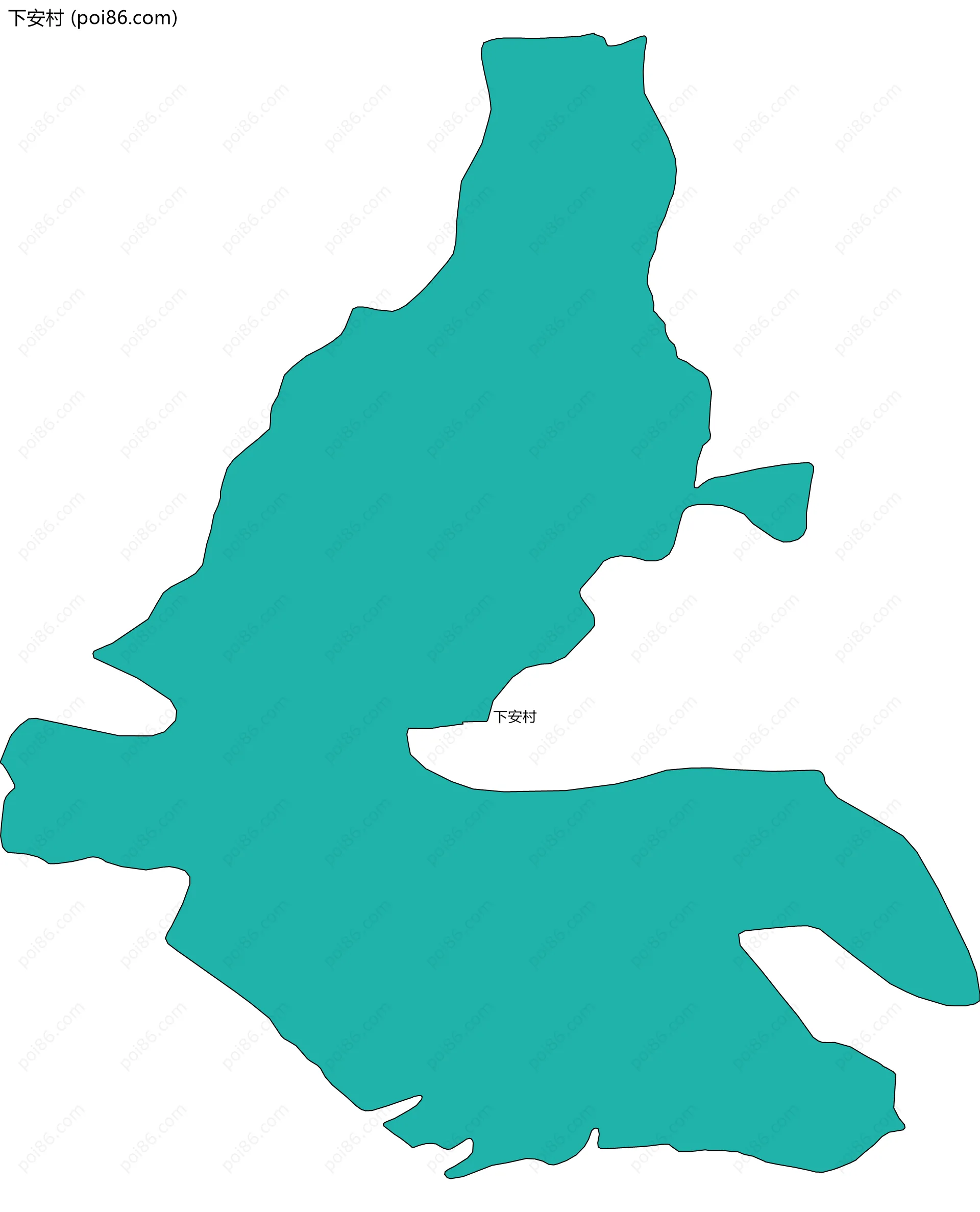 下安村边界地图
