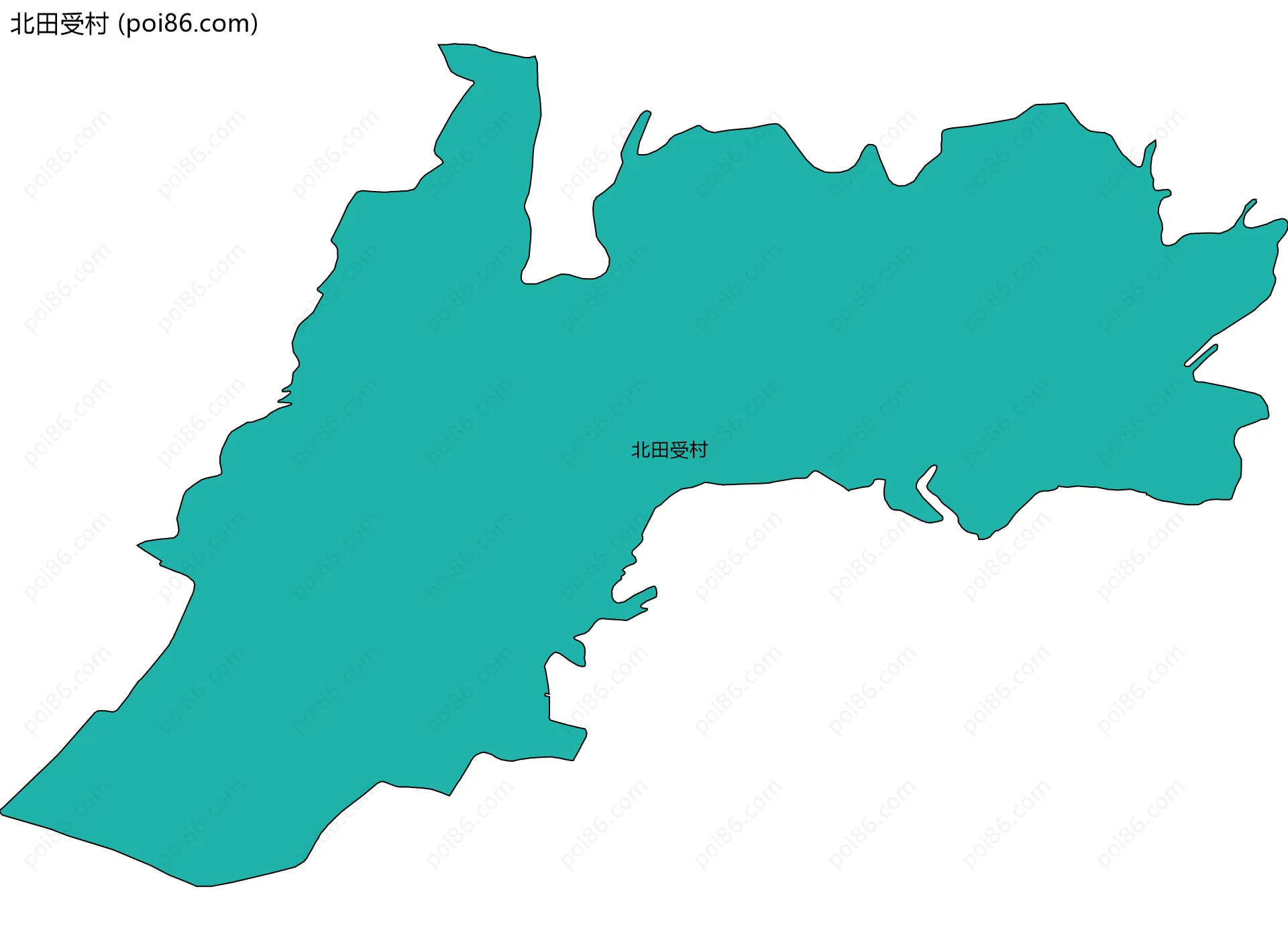 北田受村边界地图