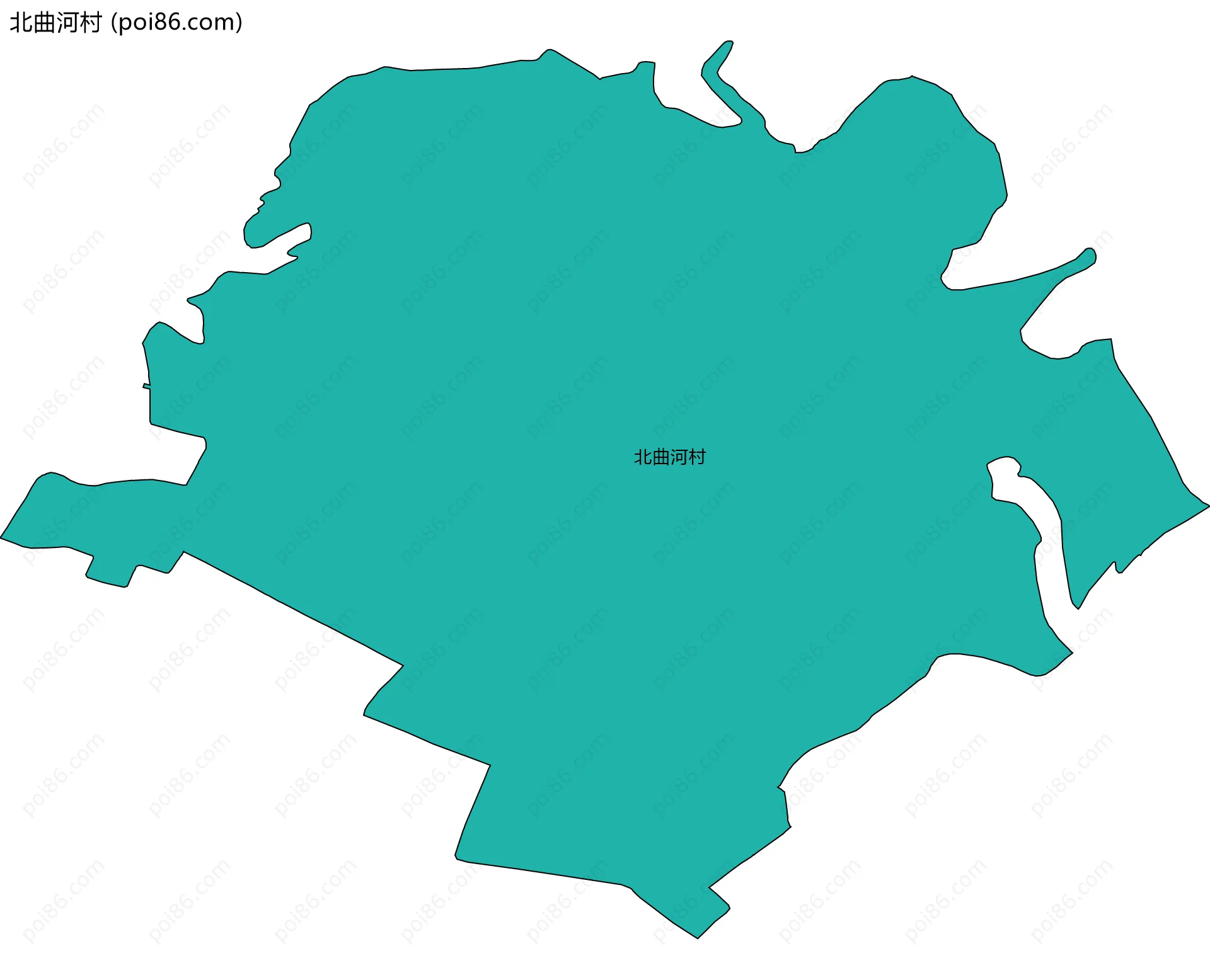 北曲河村边界地图