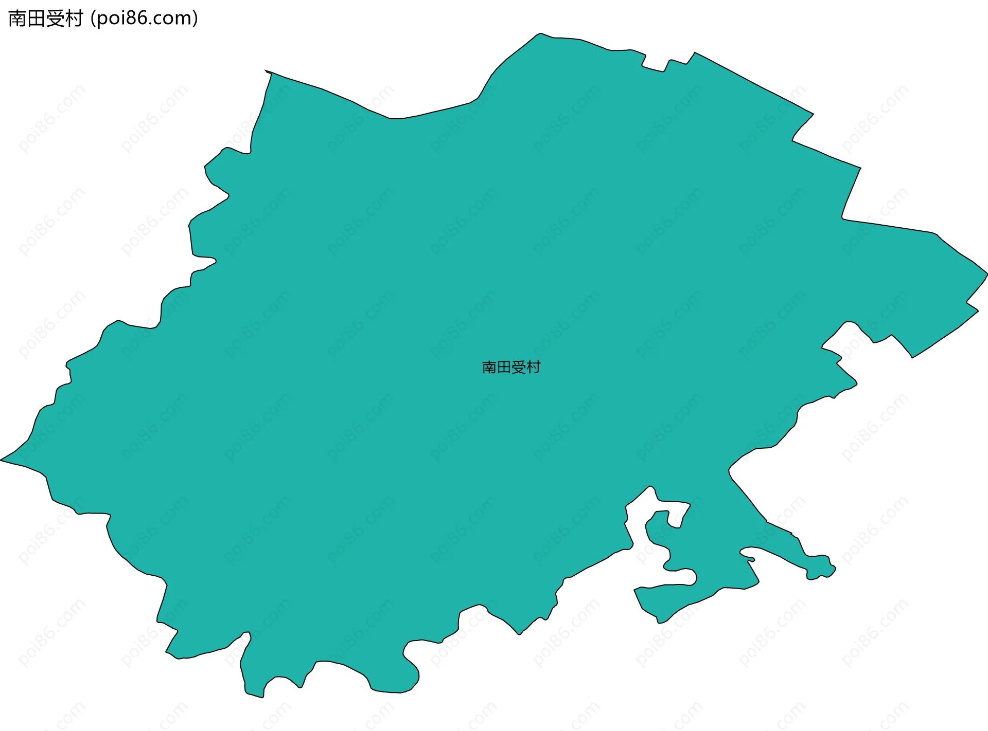 南田受村边界地图