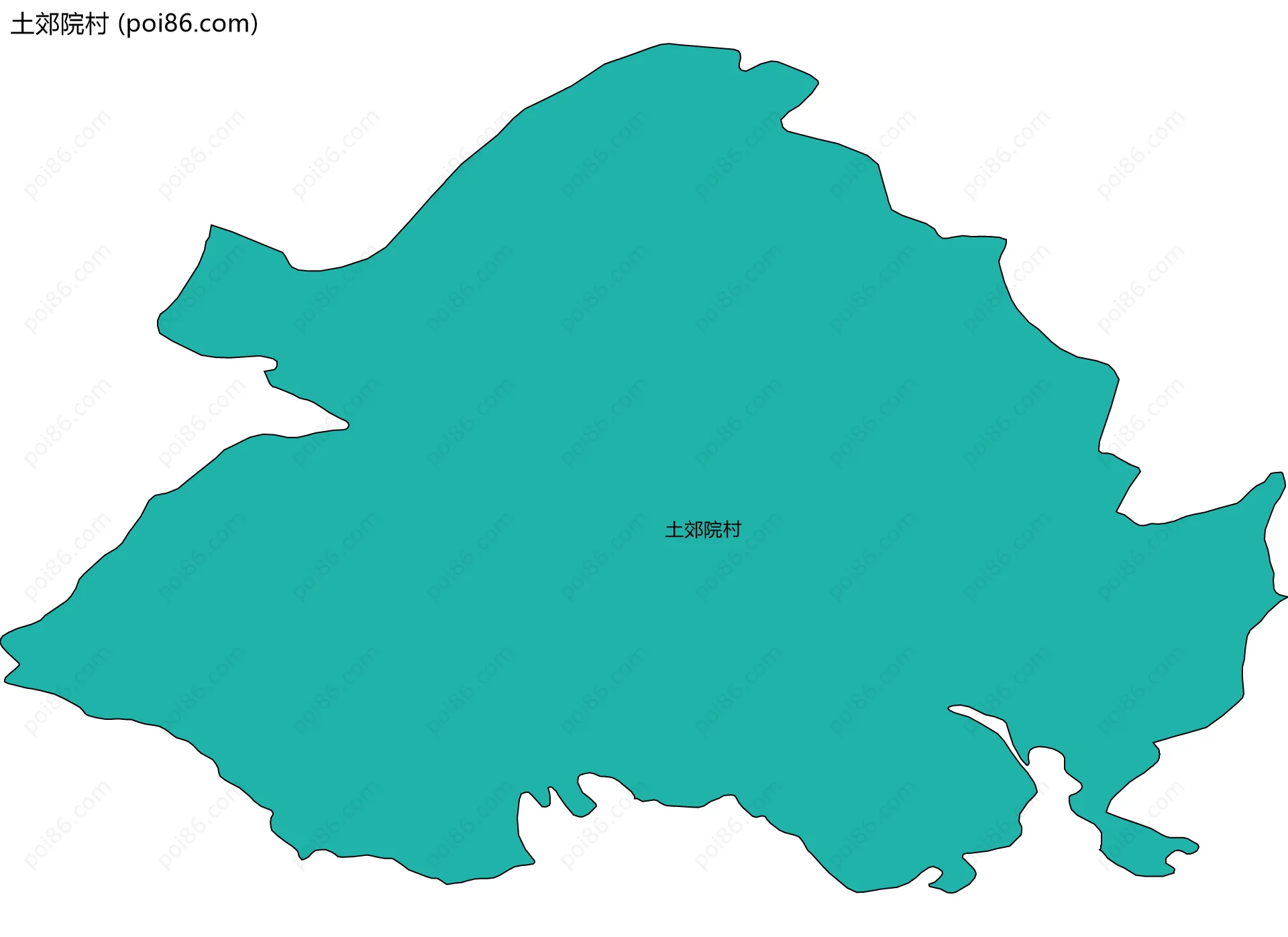 土郊院村边界地图