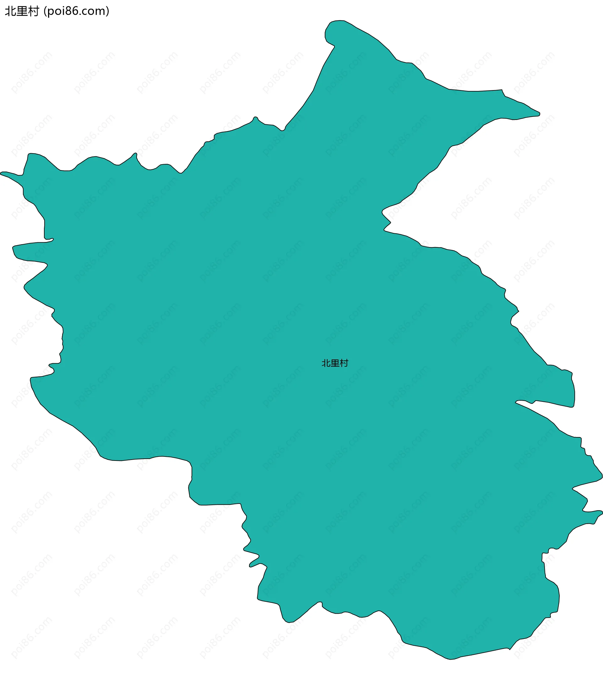 北里村边界地图