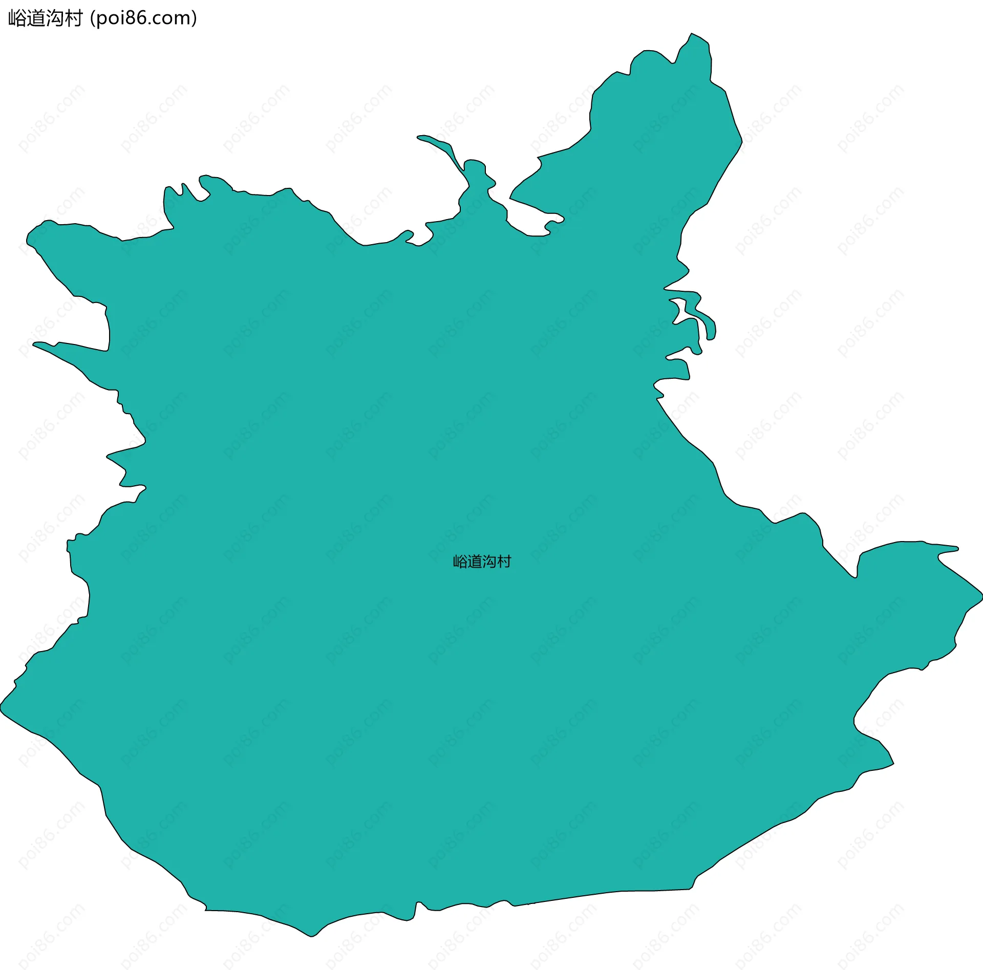 峪道沟村边界地图