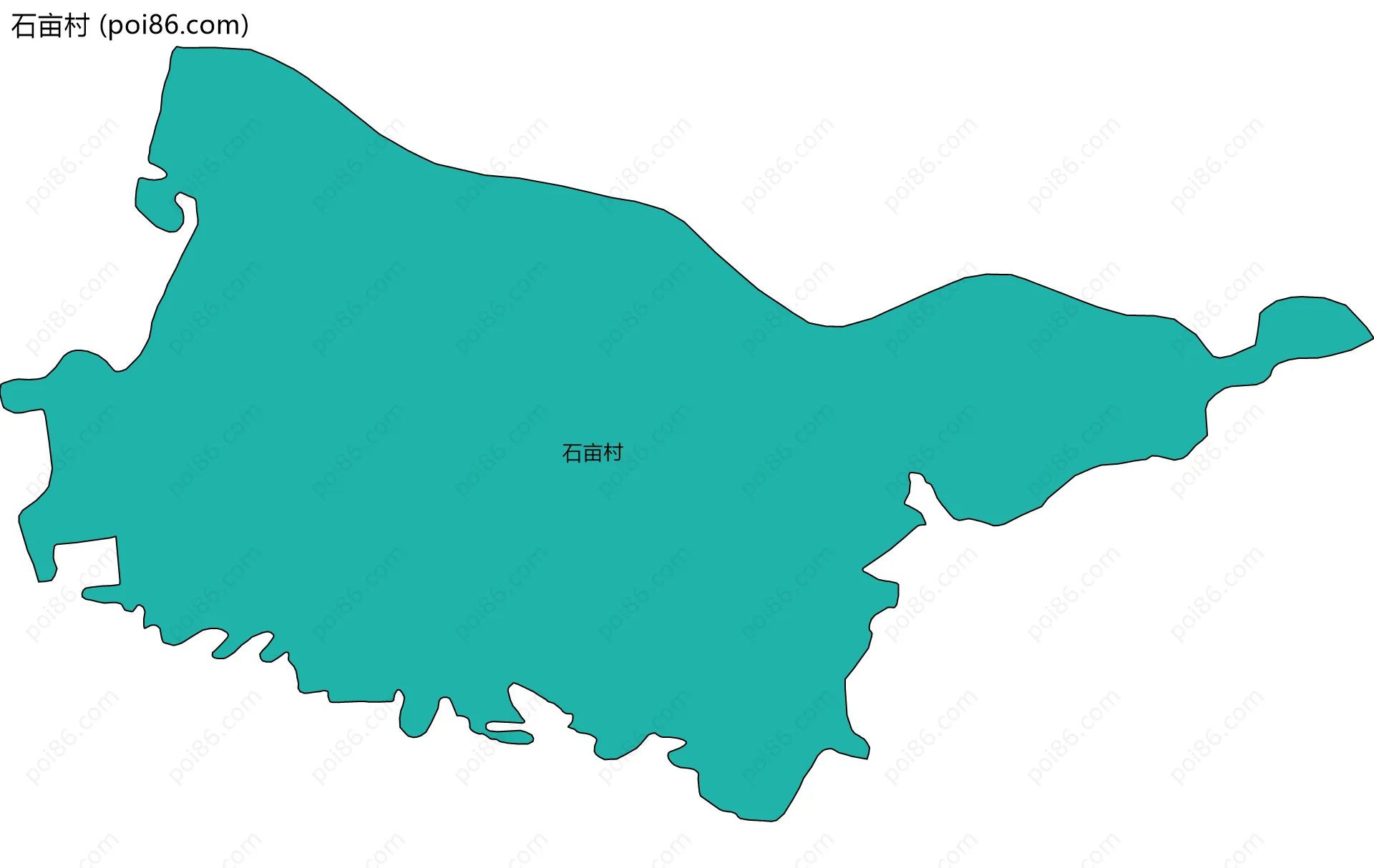 石亩村边界地图