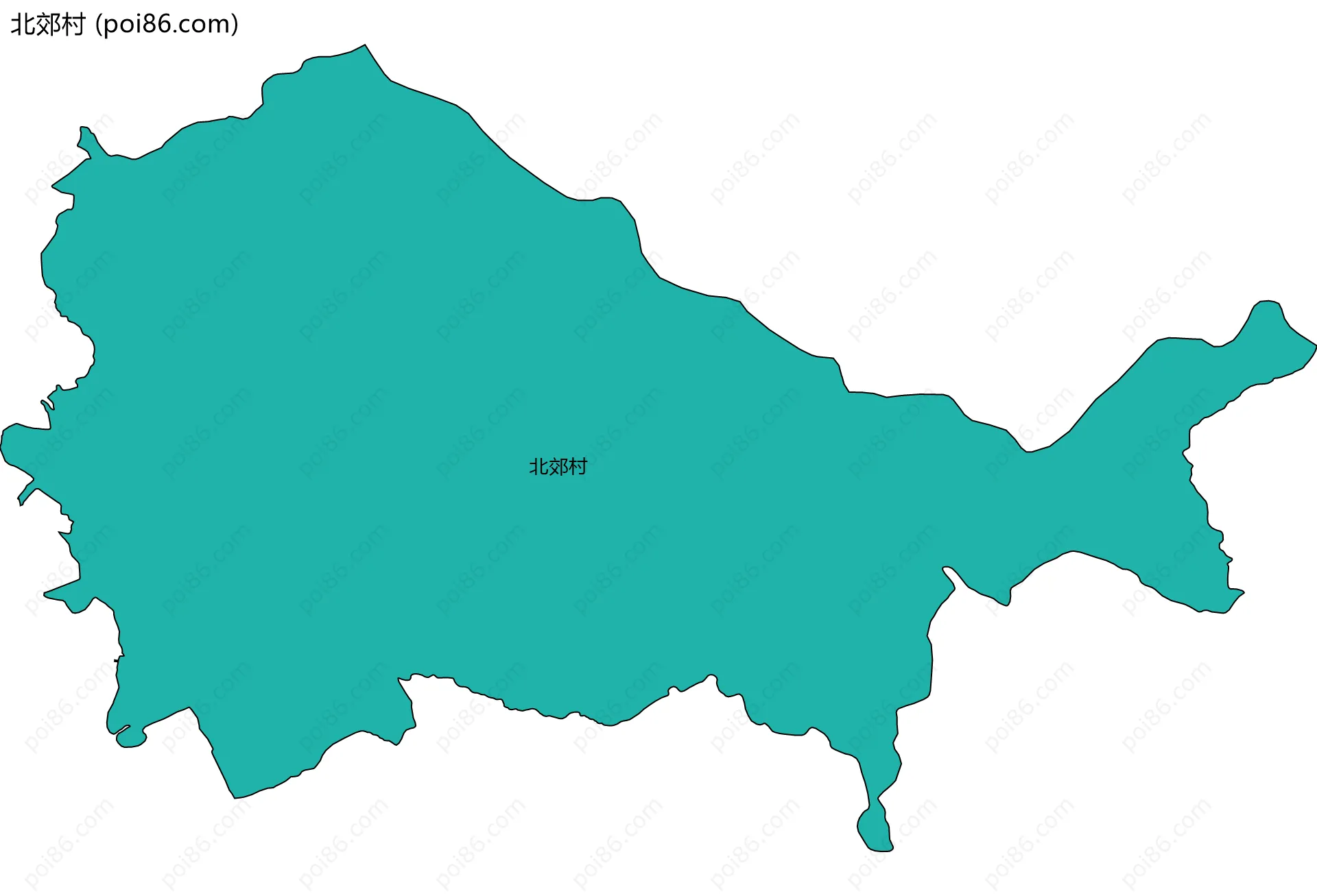 北郊村边界地图
