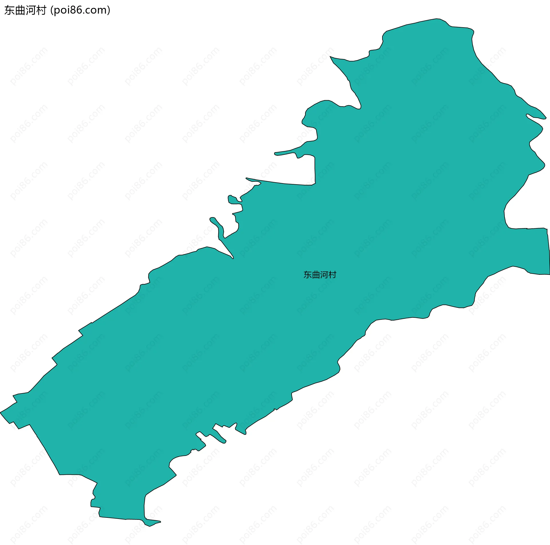 东曲河村边界地图