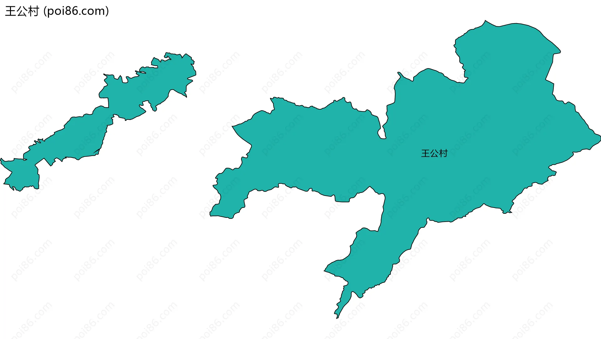 王公村边界地图