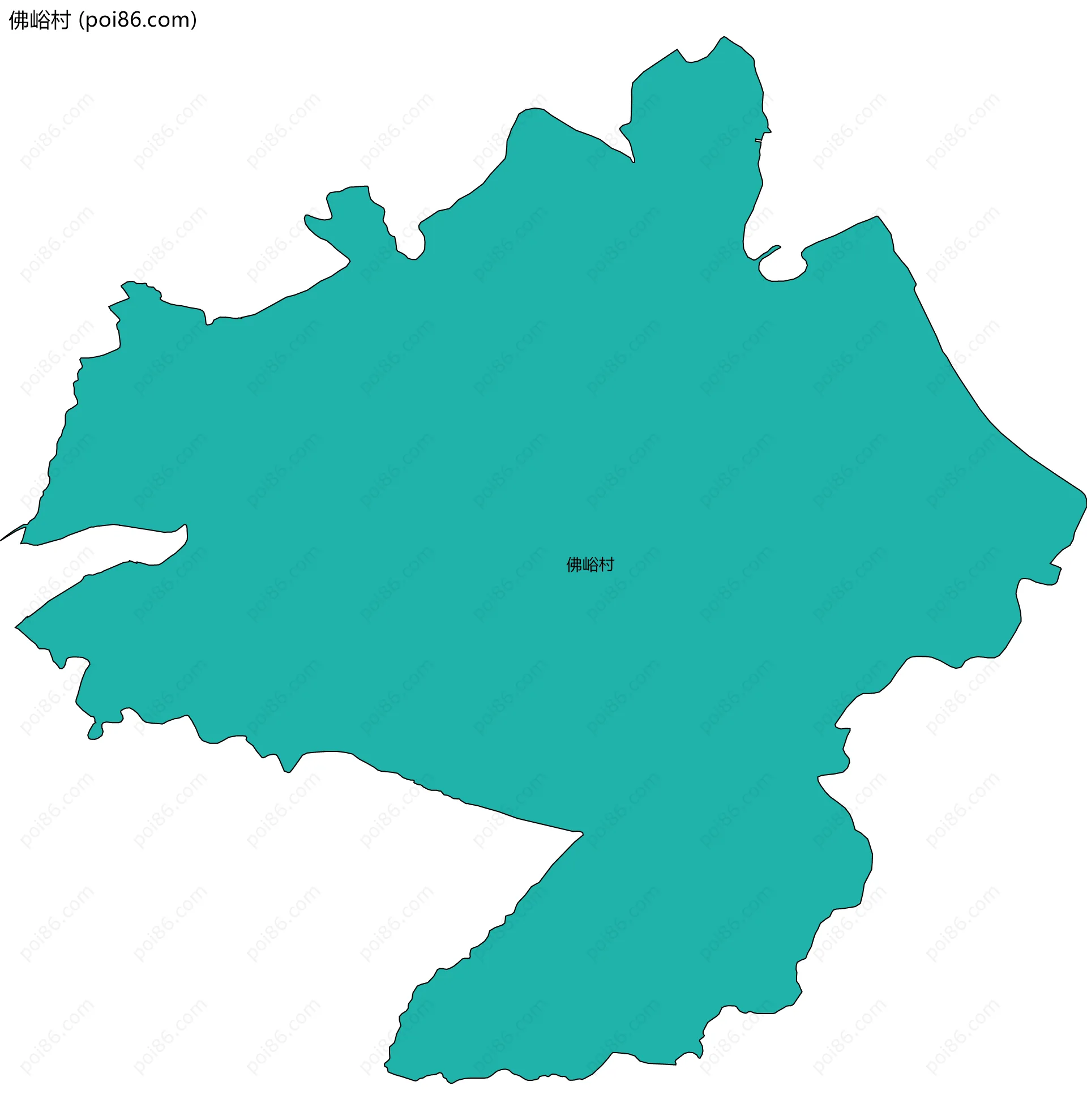 佛峪村边界地图