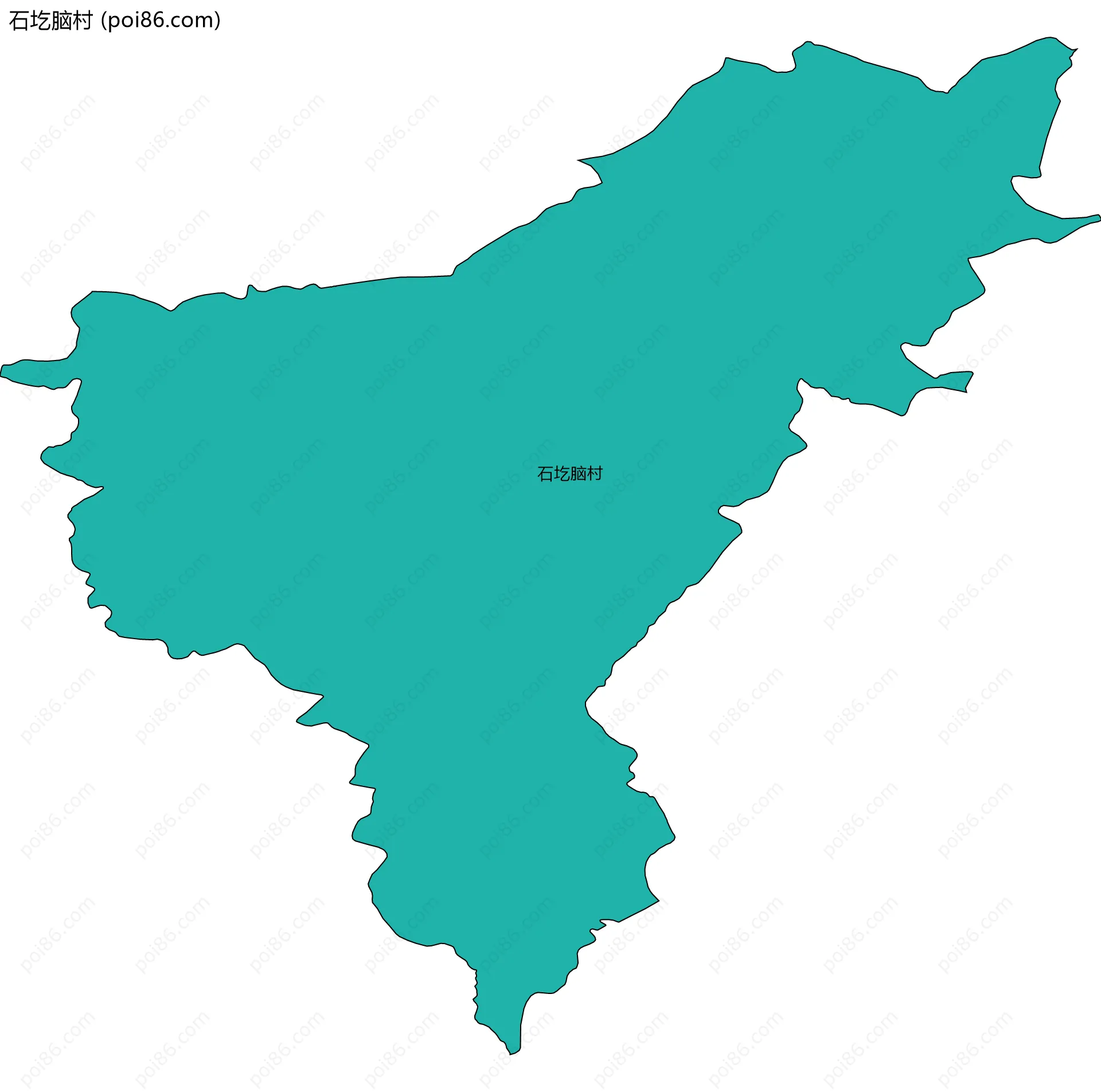 石圪脑村边界地图