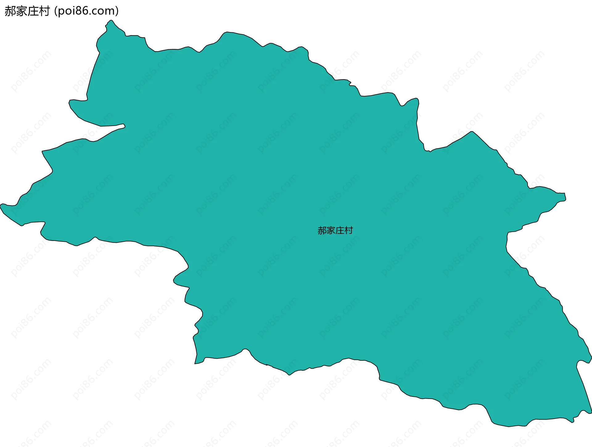 郝家庄村边界地图