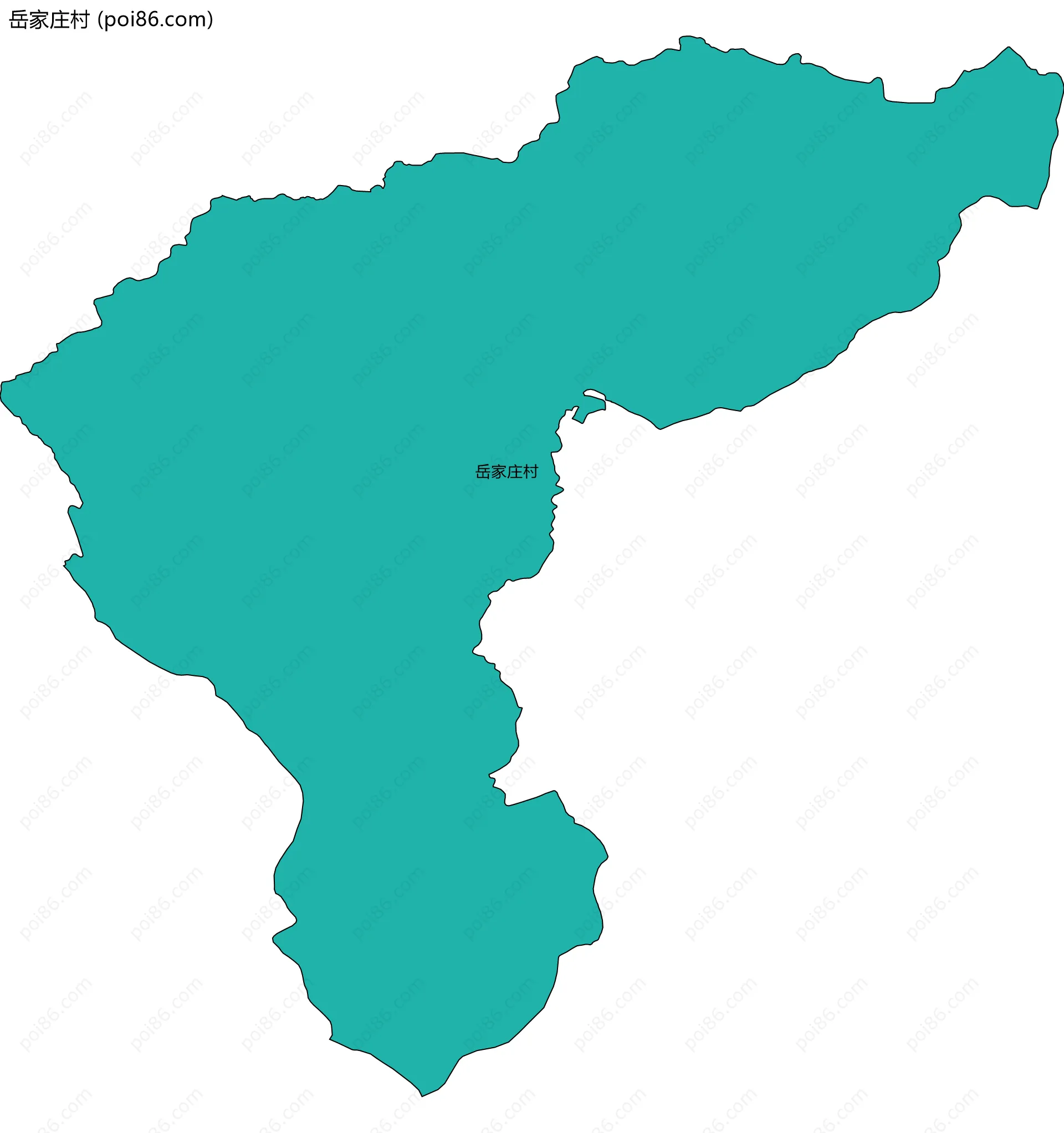 岳家庄村边界地图