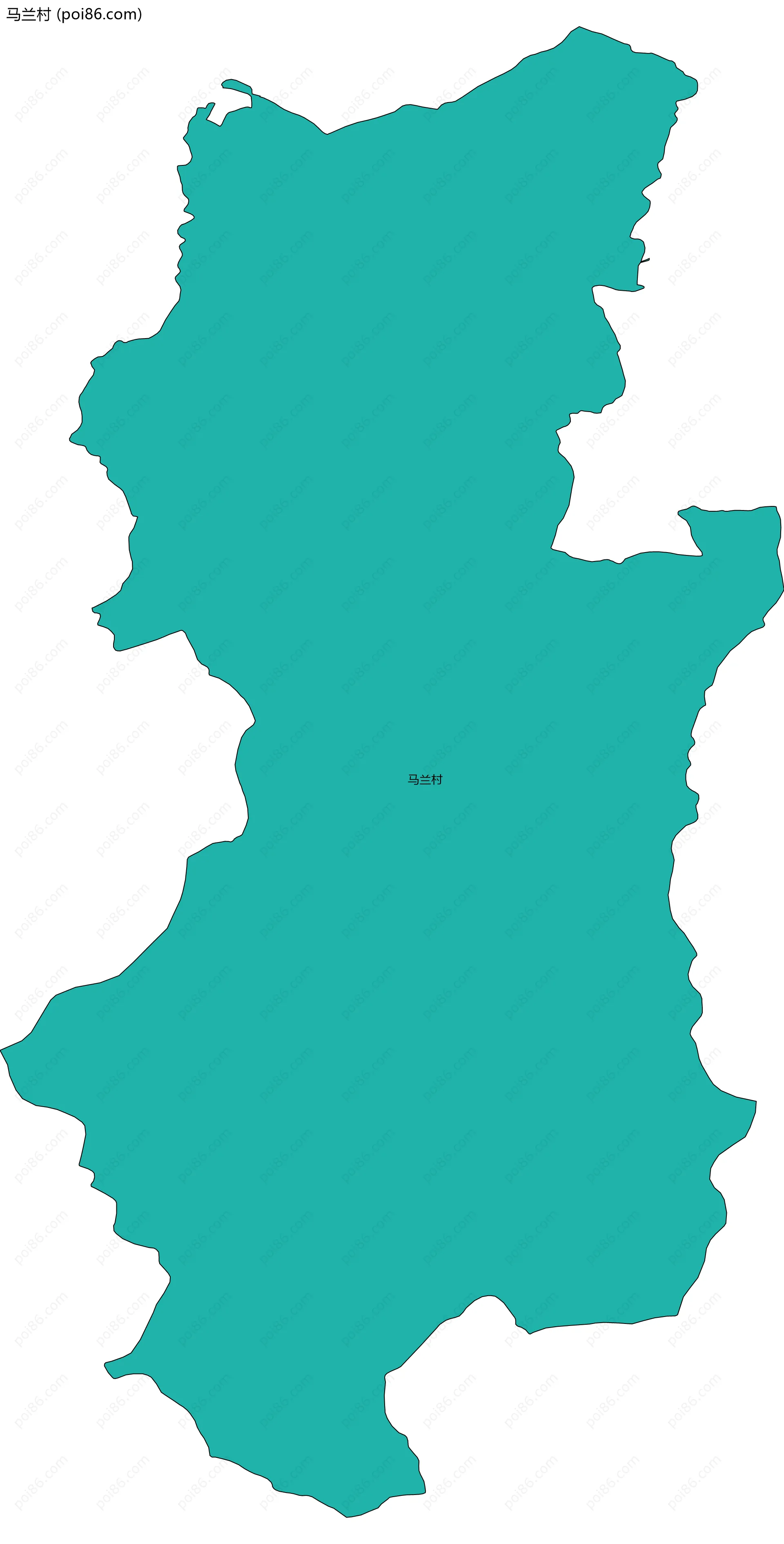 马兰村边界地图