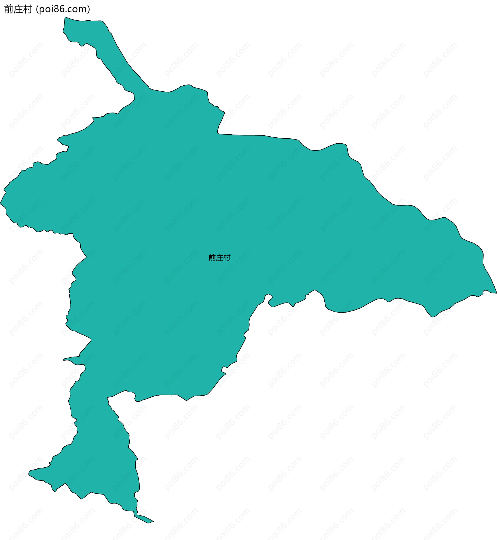 前庄村边界地图