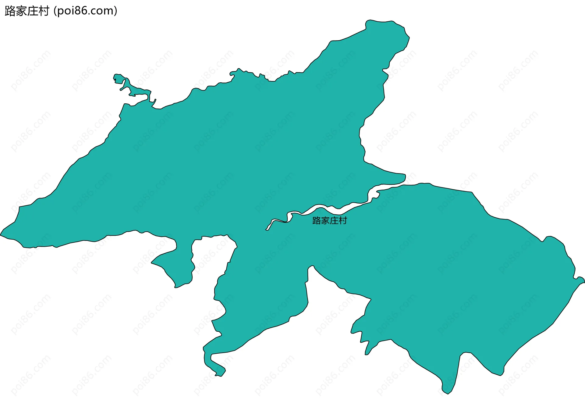 路家庄村边界地图