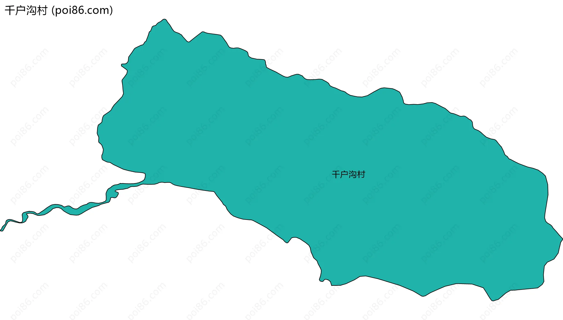千户沟村边界地图