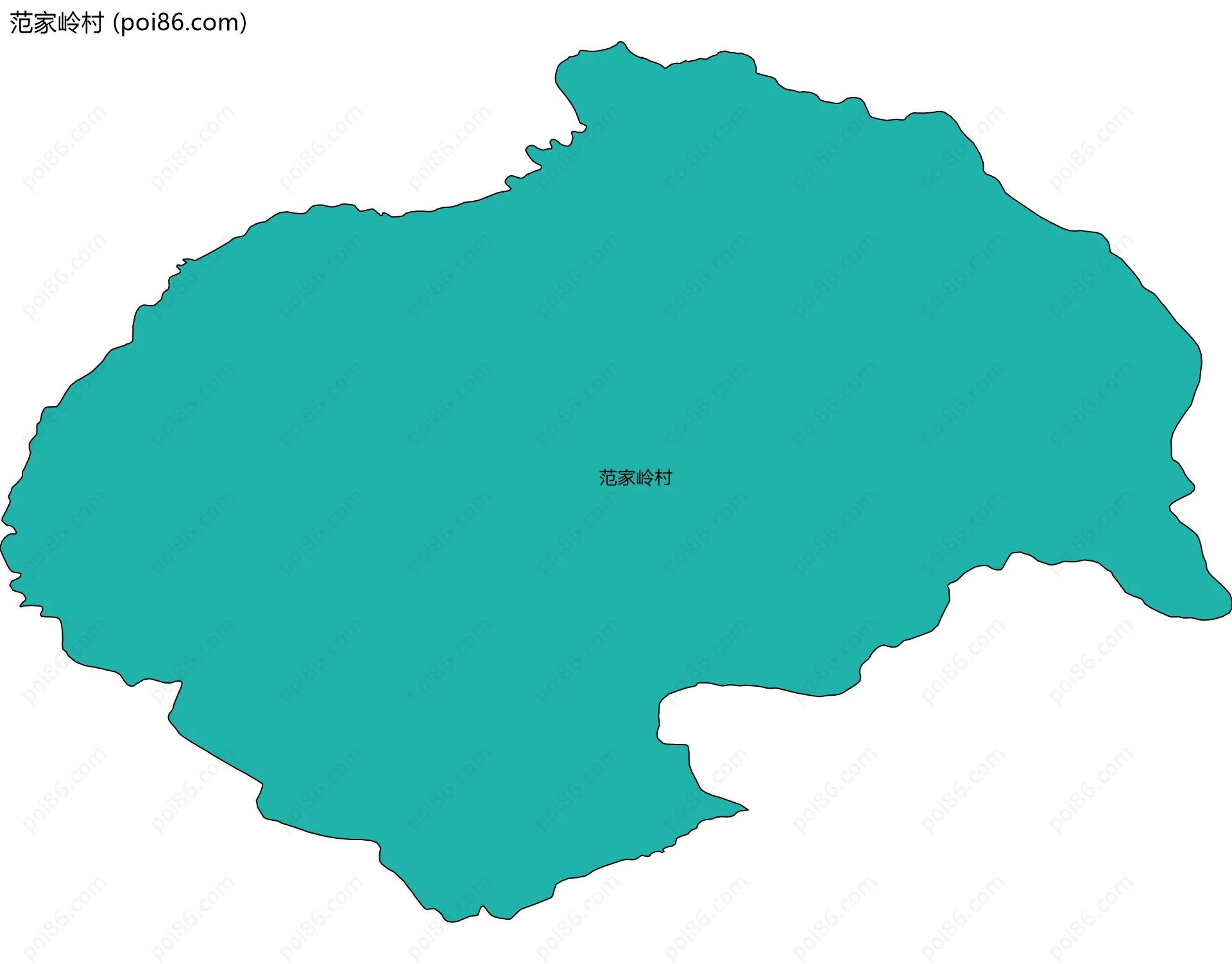 范家岭村边界地图