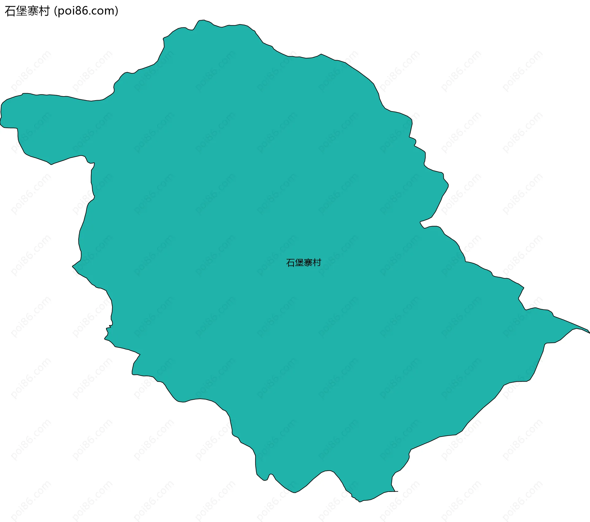 石堡寨村边界地图