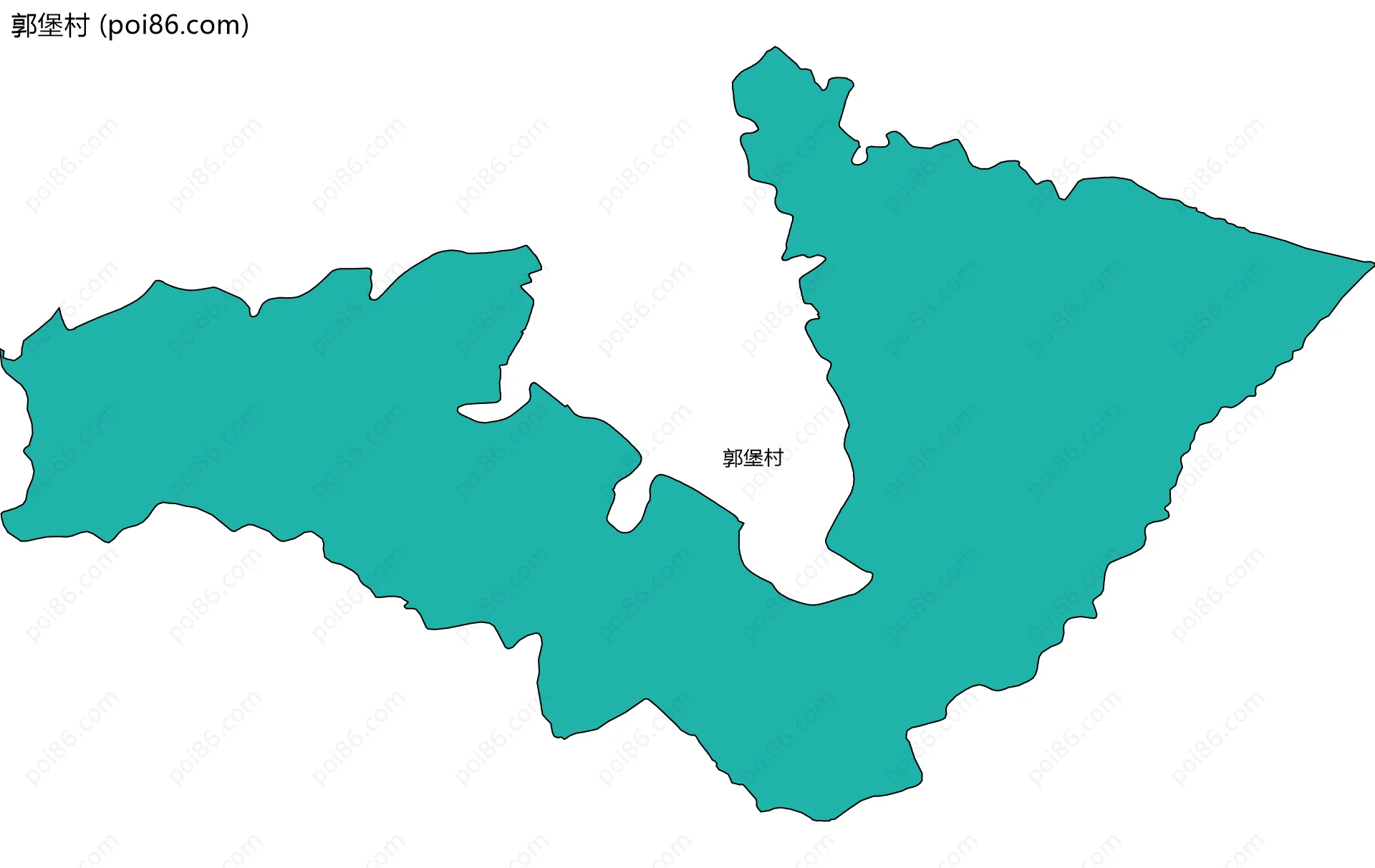 郭堡村边界地图